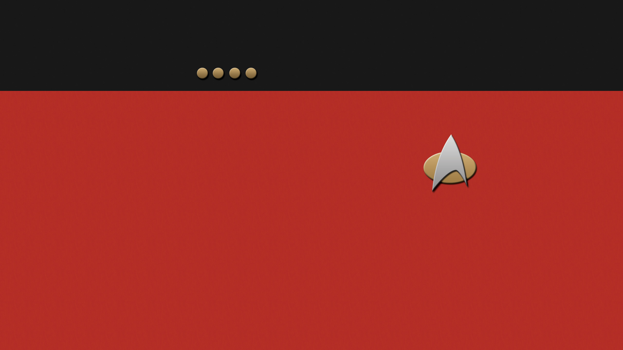 Comunicatore della Flotta Stellare, Star Trek, Uniforme rossa, Minimalismo, sfondo desktop 2560x1440