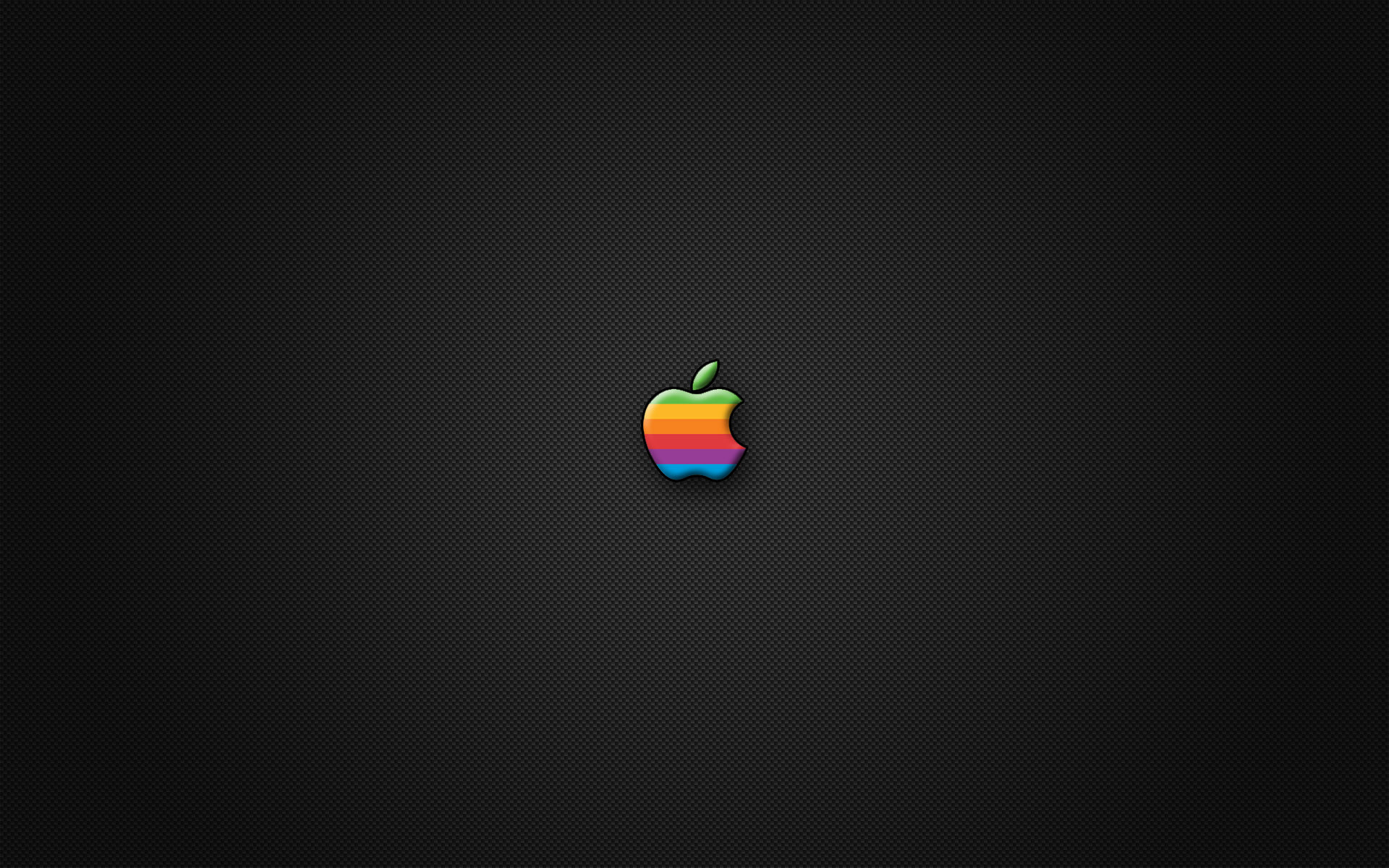 Logo Apple, Arcobaleno, Fibra di carbonio, Nero, 16:10 Full HD, sfondo widescreen