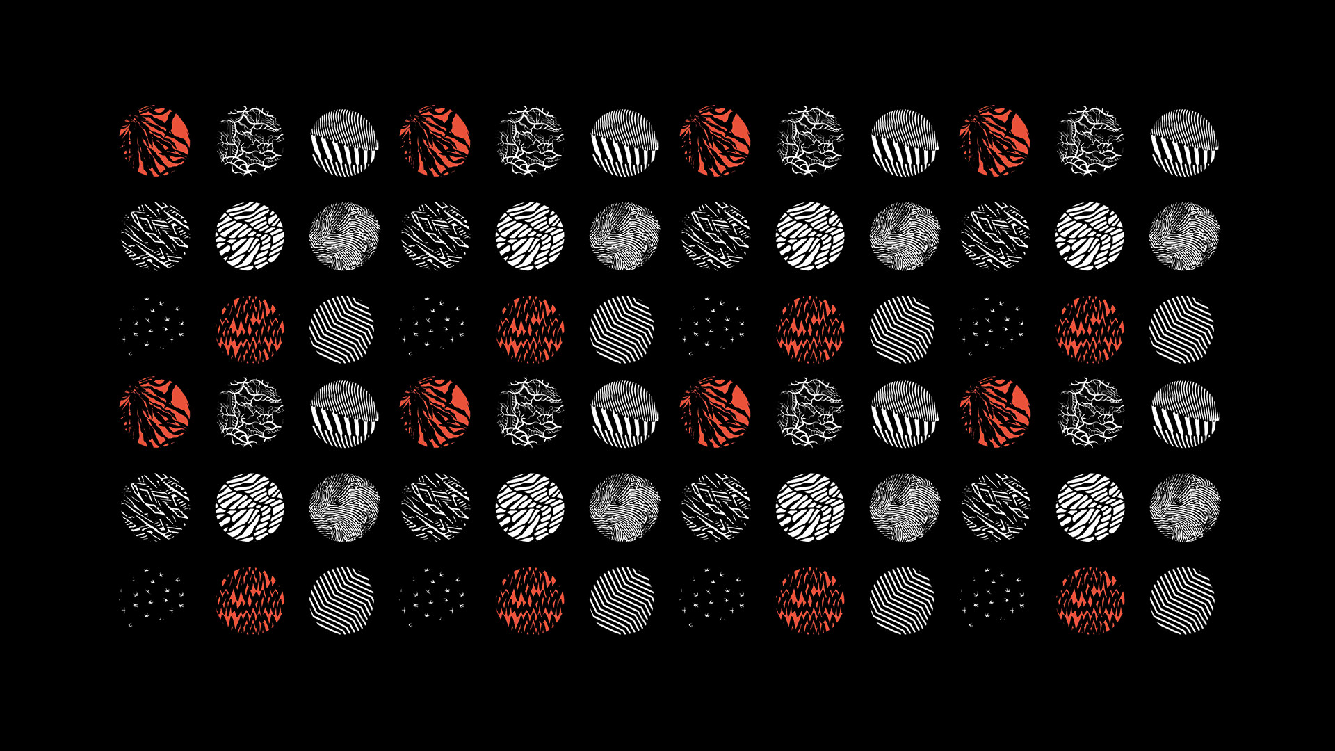 Twenty One Pilots, Blurryface, Pattern, Sfondo nero, Full HD, wallpaper per computer