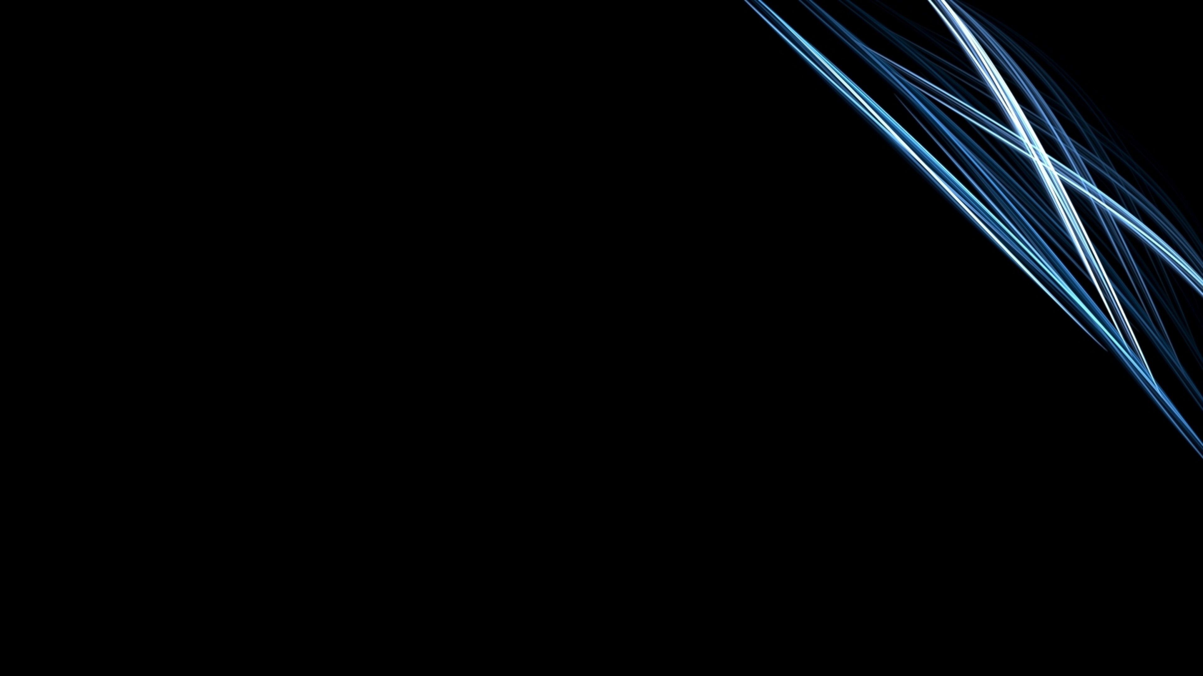 Astratto, Linee di luce, Sfondo nero, 4K, wallpaper per desktop