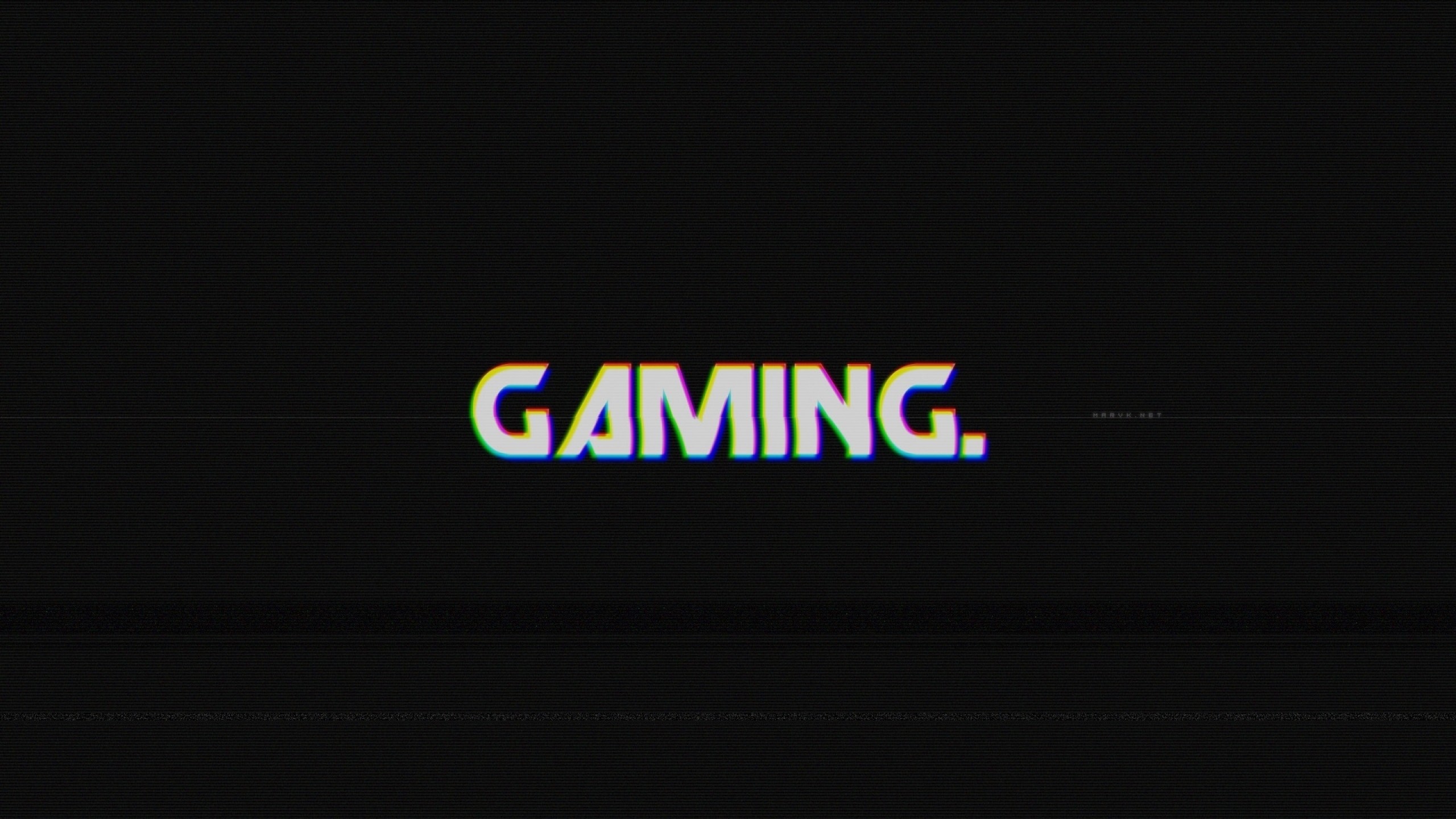 Gaming, Tipografia, Sfondo nero, Minimalista, 2K, wallpaper per computer