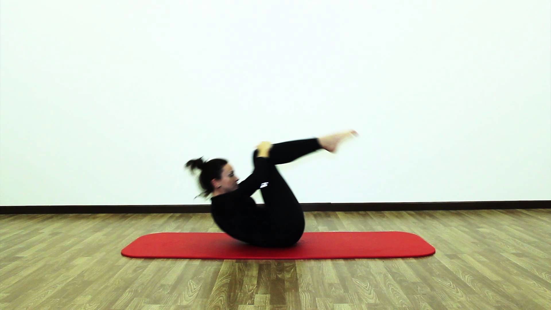 Pilates, Esercizio a terra, Tappetino rosso, Parquet, Full HD 1080p, sfondo desktop