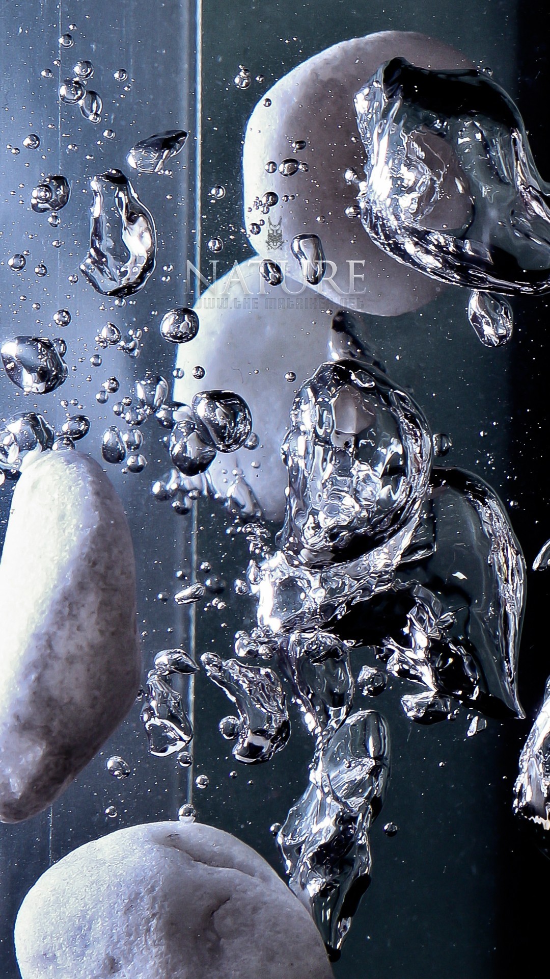Gocce d'acqua, Ciottoli, Bolle, wallpaper Huawei