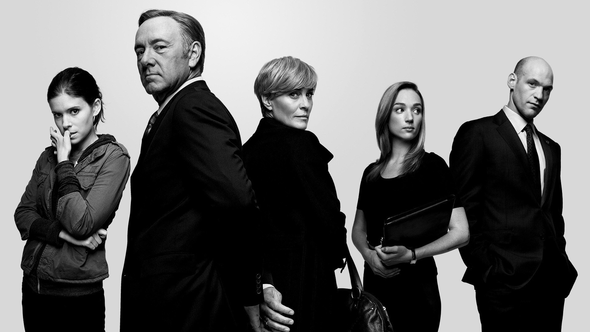 Frank Underwood, Claire Underwood, Zoe Barnes, Doug Stamper, Kevin Spacey, Robin Wright, Kate Mara, House of Cards, Cast, immagine di sfondo