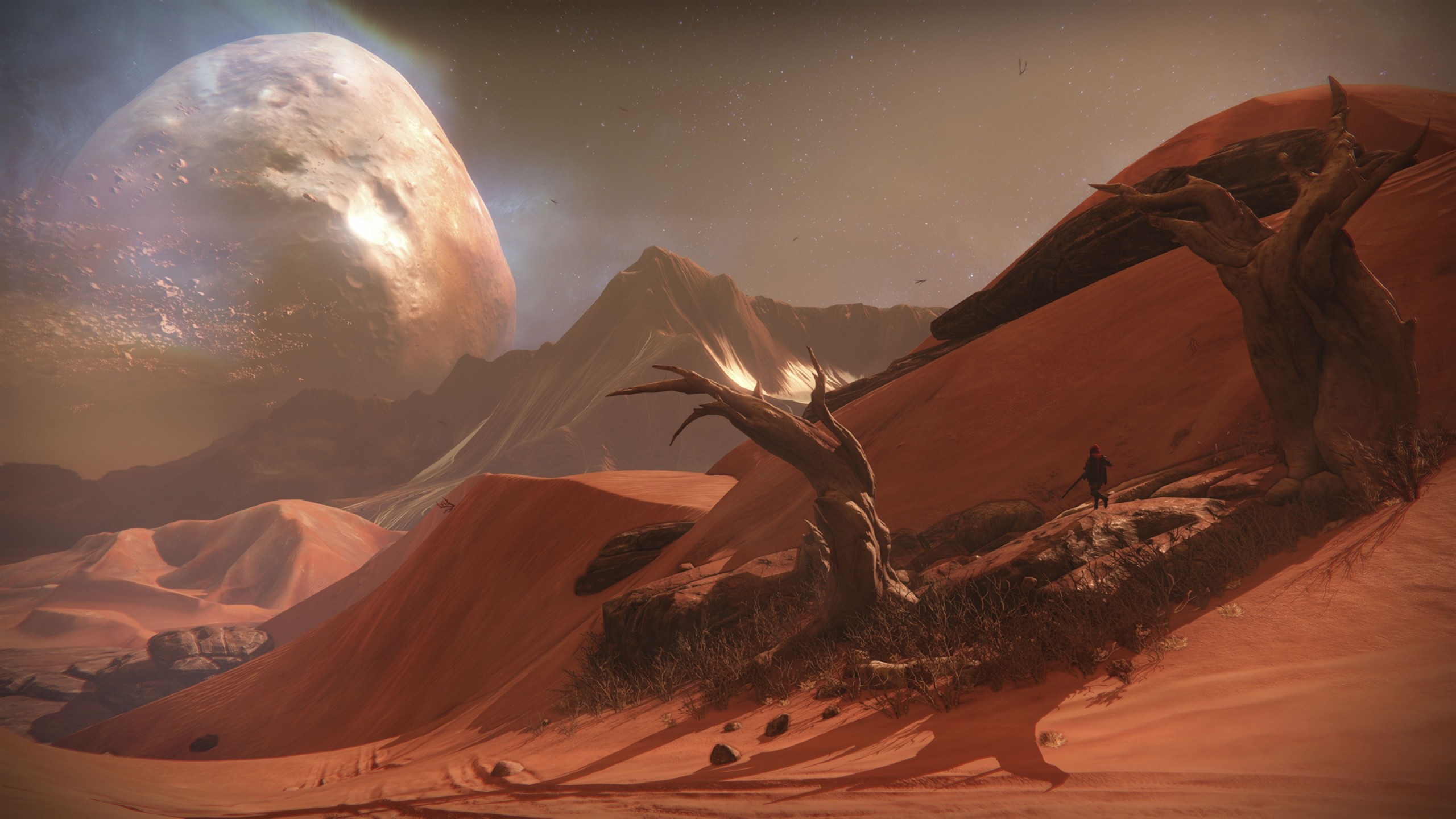 Destiny, Marte, Deserto, Dune, Arte concettuale, 16:9 2K, sfondo widescreen