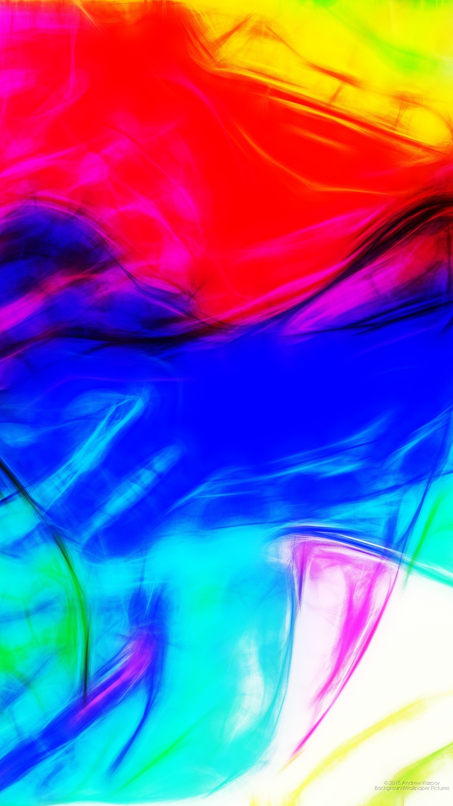 Astratto, Rosso e blu, Arte digitale, QHD+, schermata di blocco del cellulare
