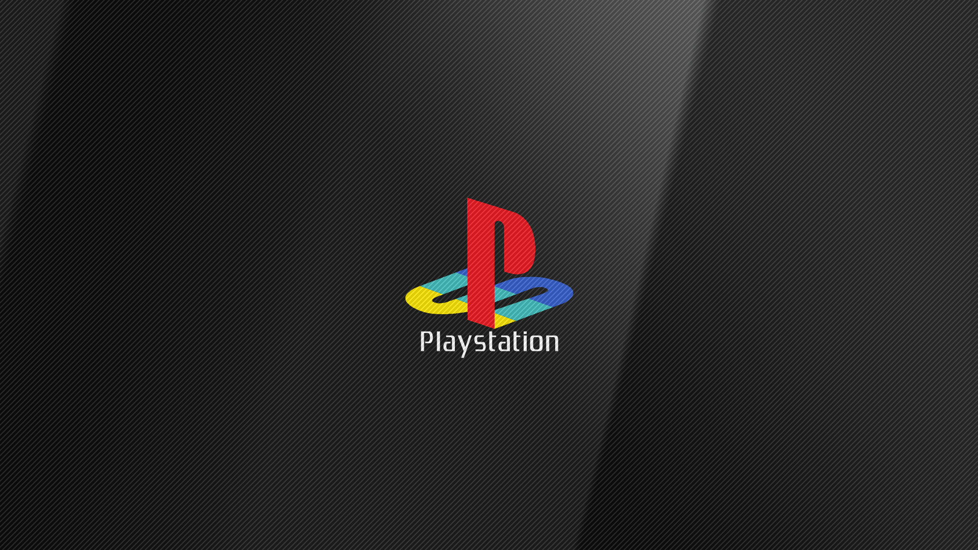 Logo PlayStation, PlayStation 1, Fibra di carbonio, 1920x1080, immagine di sfondo