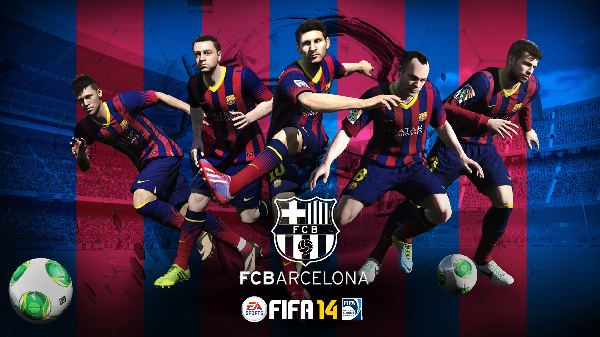 Lionel Messi, FIFA 14, FC Barcelona, Squadra, EA Sports, Full HD, sfondo per PC