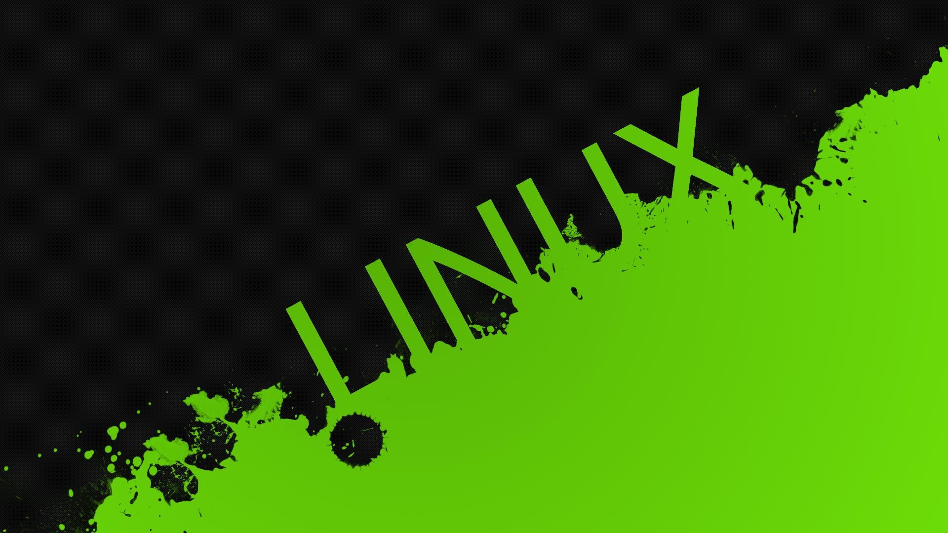 Linux, Tipografia, Verde lime, Sfondo nero, Full HD, wallpaper desktop