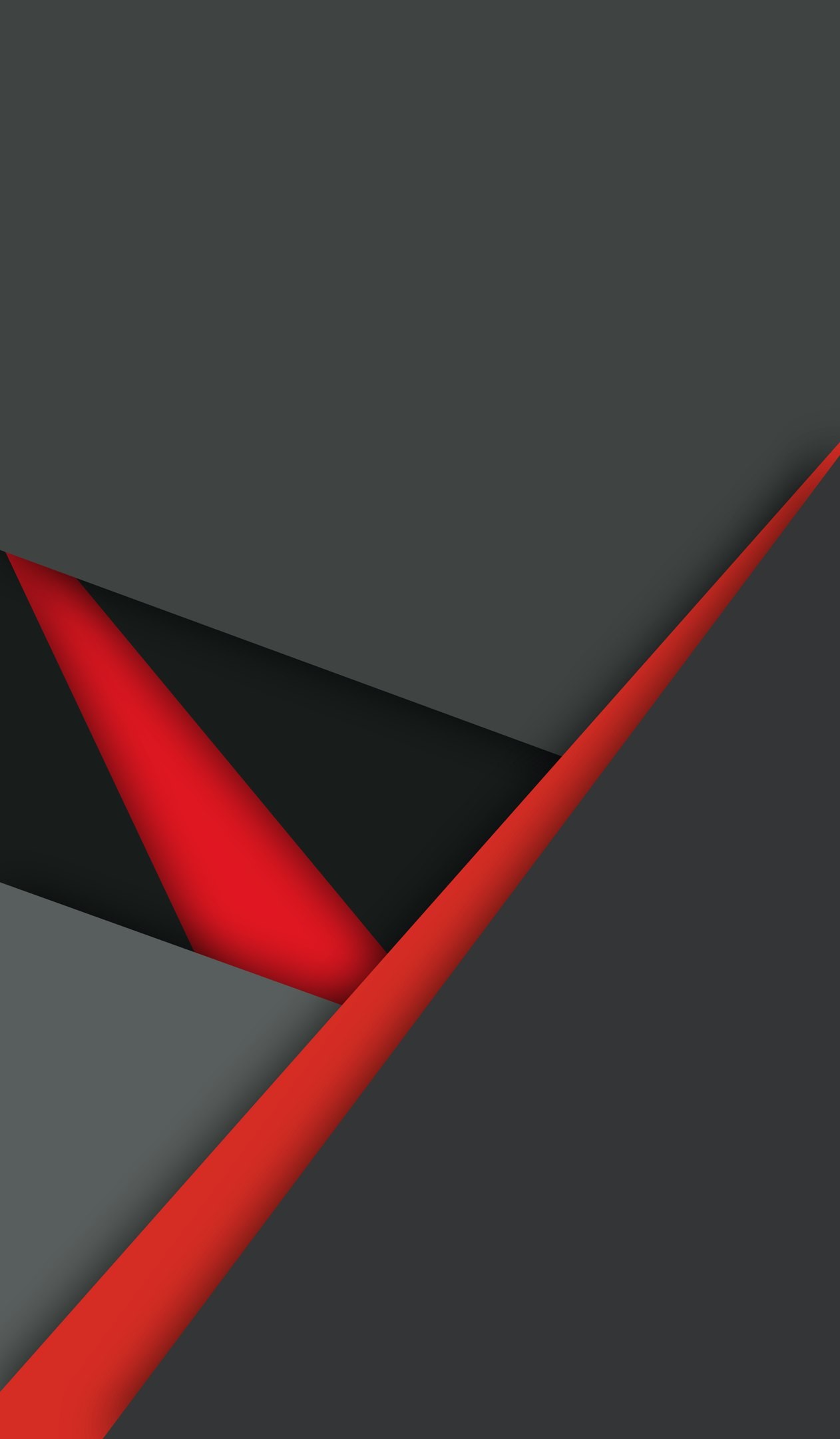 Material Design, Rosso, Grigio scuro, Diagonali, Minimalista, Full HD, wallpaper per smartphone