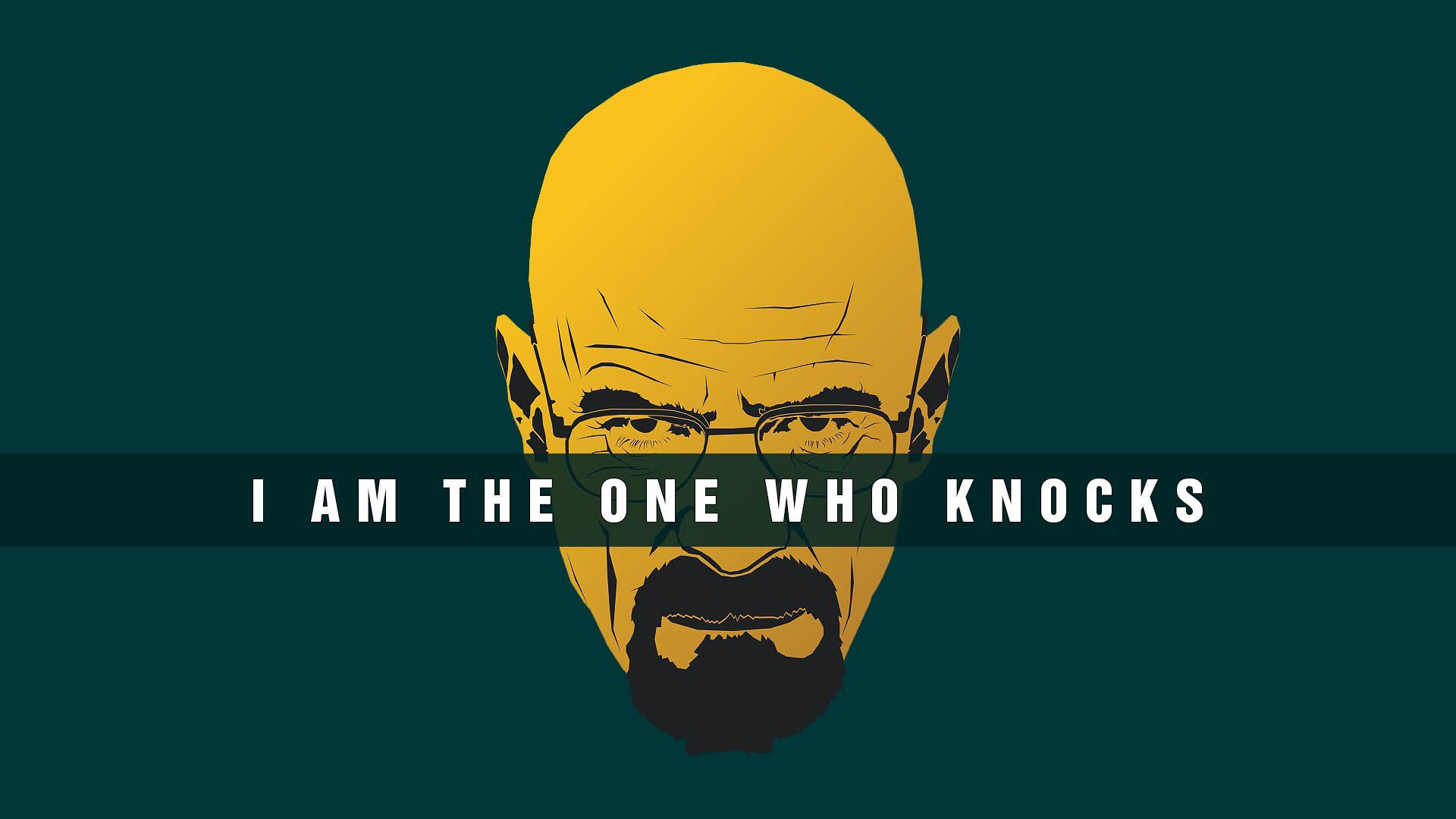 Heisenberg, I Am the One Who Knocks, Breaking Bad, Illustrazione, Verde scuro, sfondo 1080p