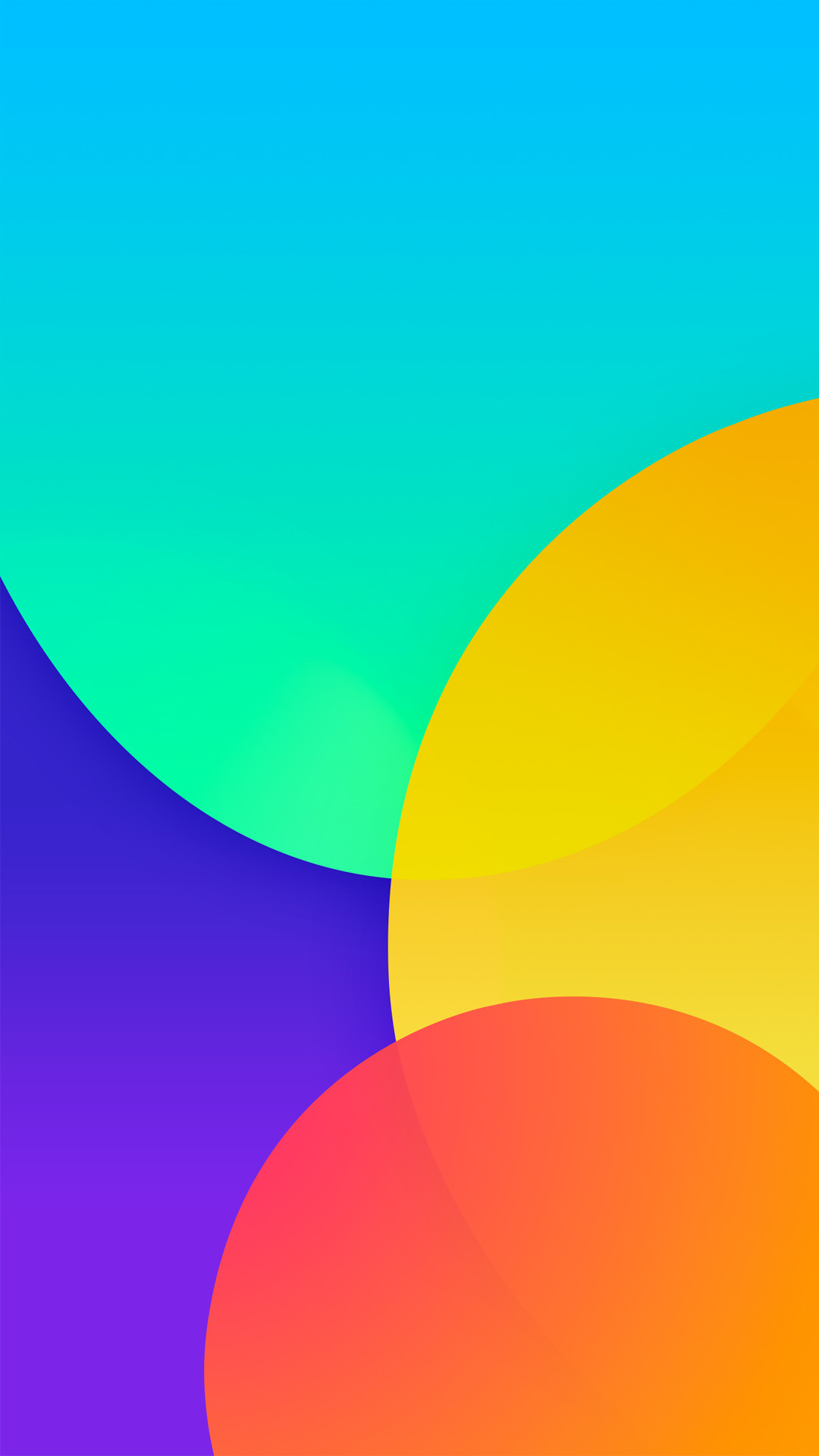 Forme colorate, Design piatto, Arancione, Blu, sfondo per iPhone e Android