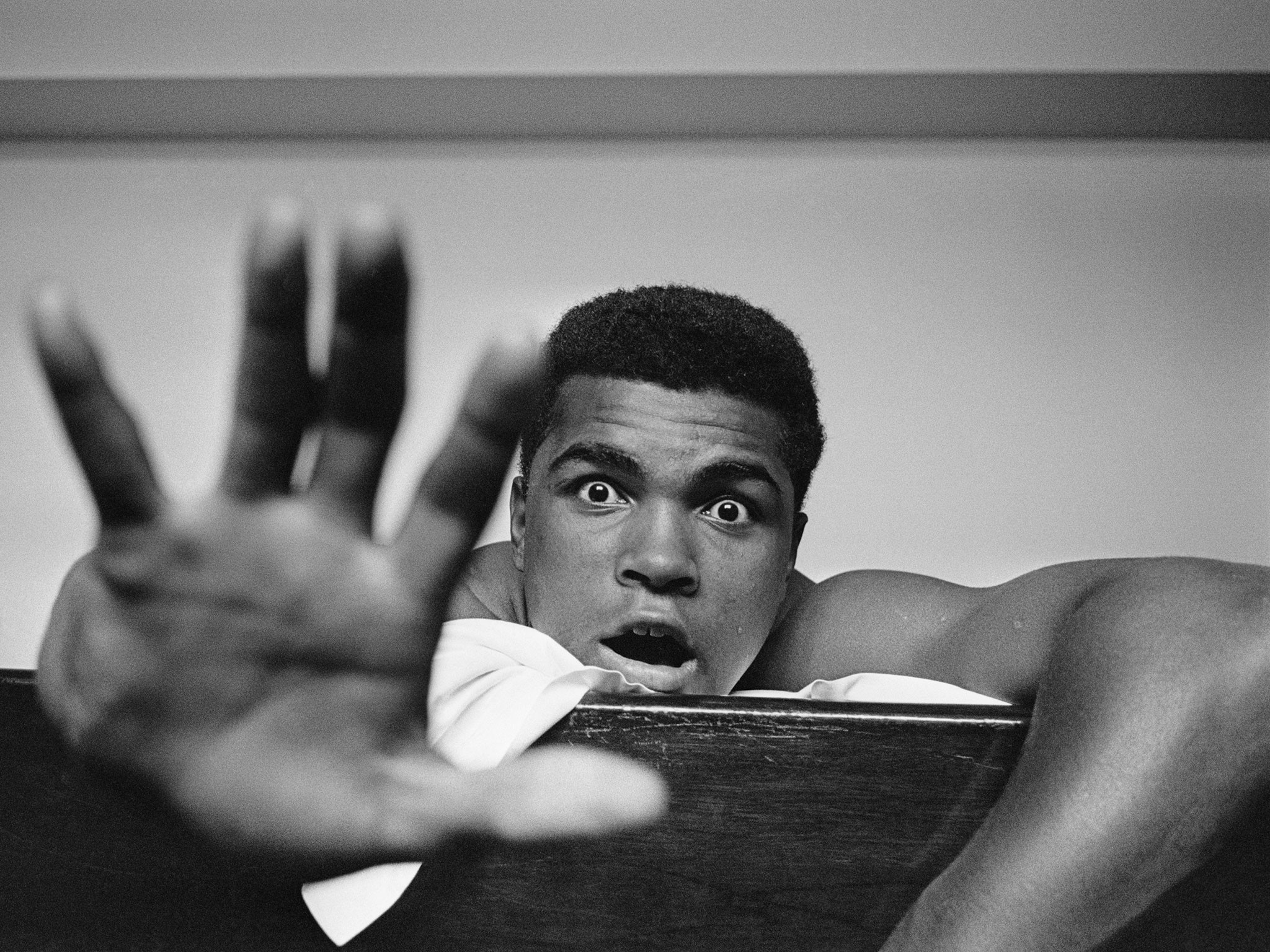 Muhammad Ali, Mano, Ritratto, Bianco e nero, sfondo per iPad e tablet
