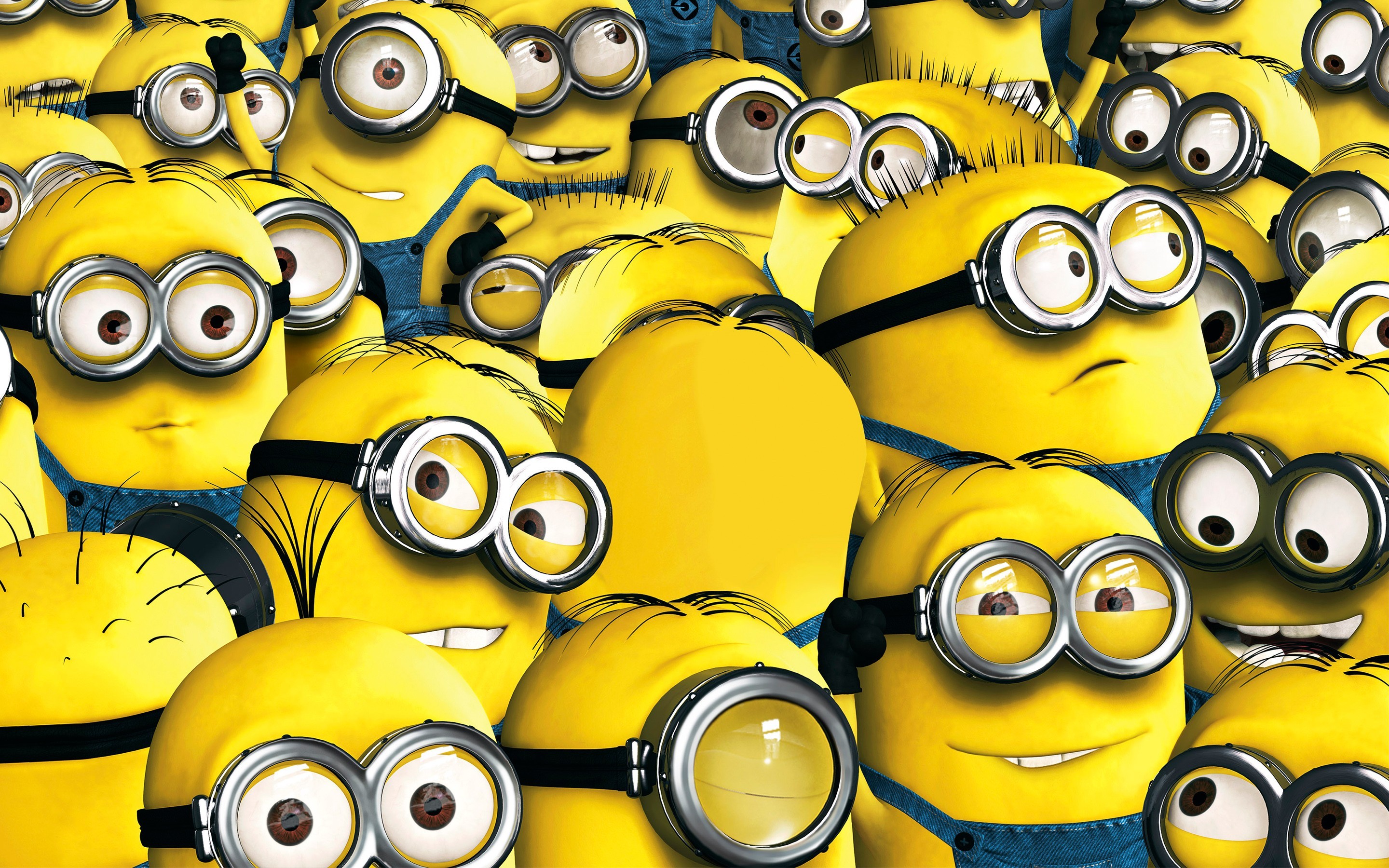 Minion, Folla di Minion, Giallo, Cattivissimo me, immagine di sfondo Android