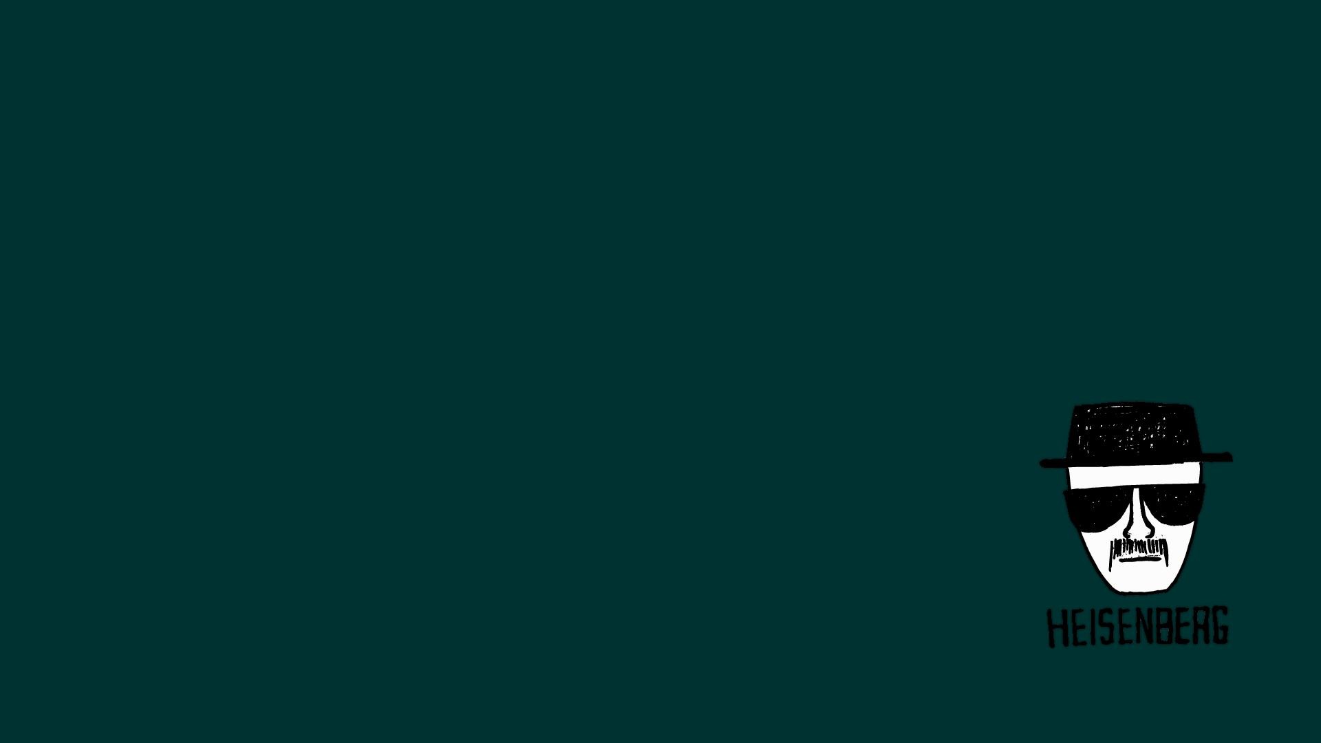 Heisenberg, Breaking Bad, Minimalismo, Sfondo verde scuro, 16:9 Full HD, wallpaper widescreen