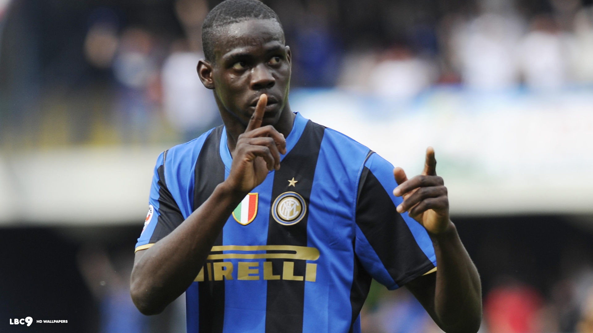 Mario Balotelli, Inter, Gesto del silenzio, Pirelli, Full HD, sfondo per portatile