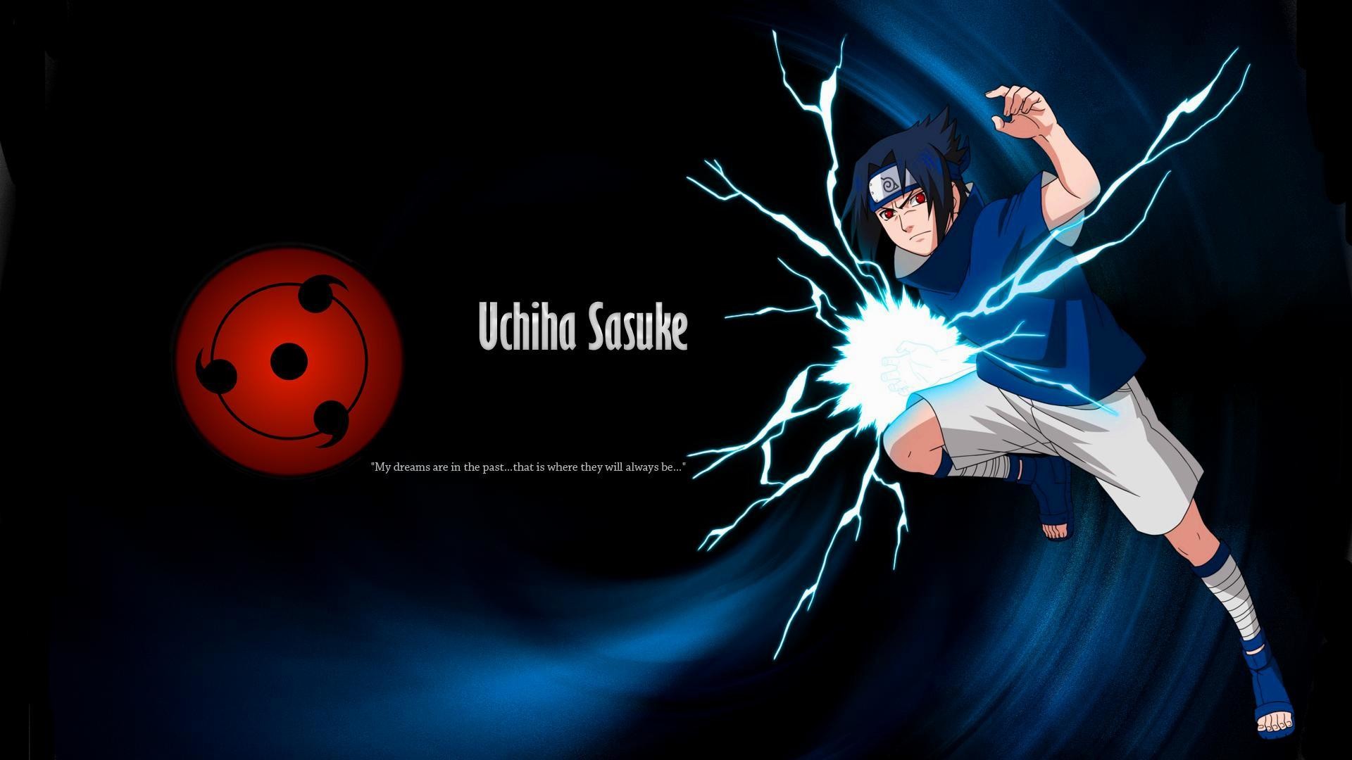 Sasuke Uchiha, Sharingan, Chidori, Naruto, 1920x1080, immagine di sfondo