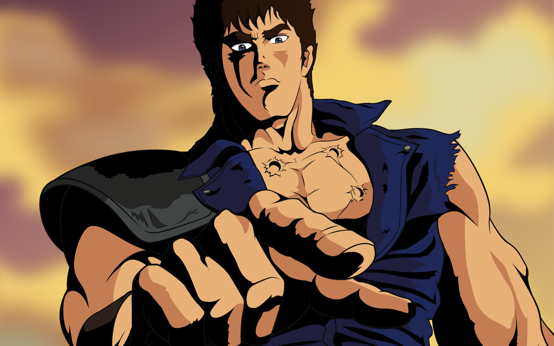 Kenshiro, Ken il guerriero, Anime, Mano tesa, 1920x1200, immagine di sfondo