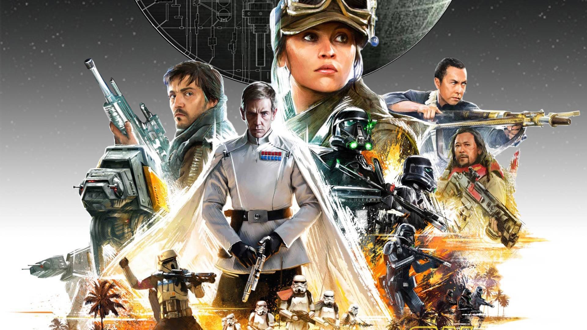 Rogue One: A Star Wars Story, Jyn Erso, Orson Krennic, Cassian Andor, Chirrut Îmwe, Saw Gerrera, Poster, sfondo desktop