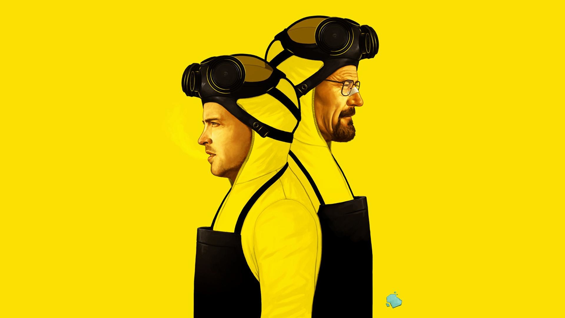 Walter White, Jesse Pinkman, Breaking Bad, Maschera antigas, Giallo, sfondo per portatile