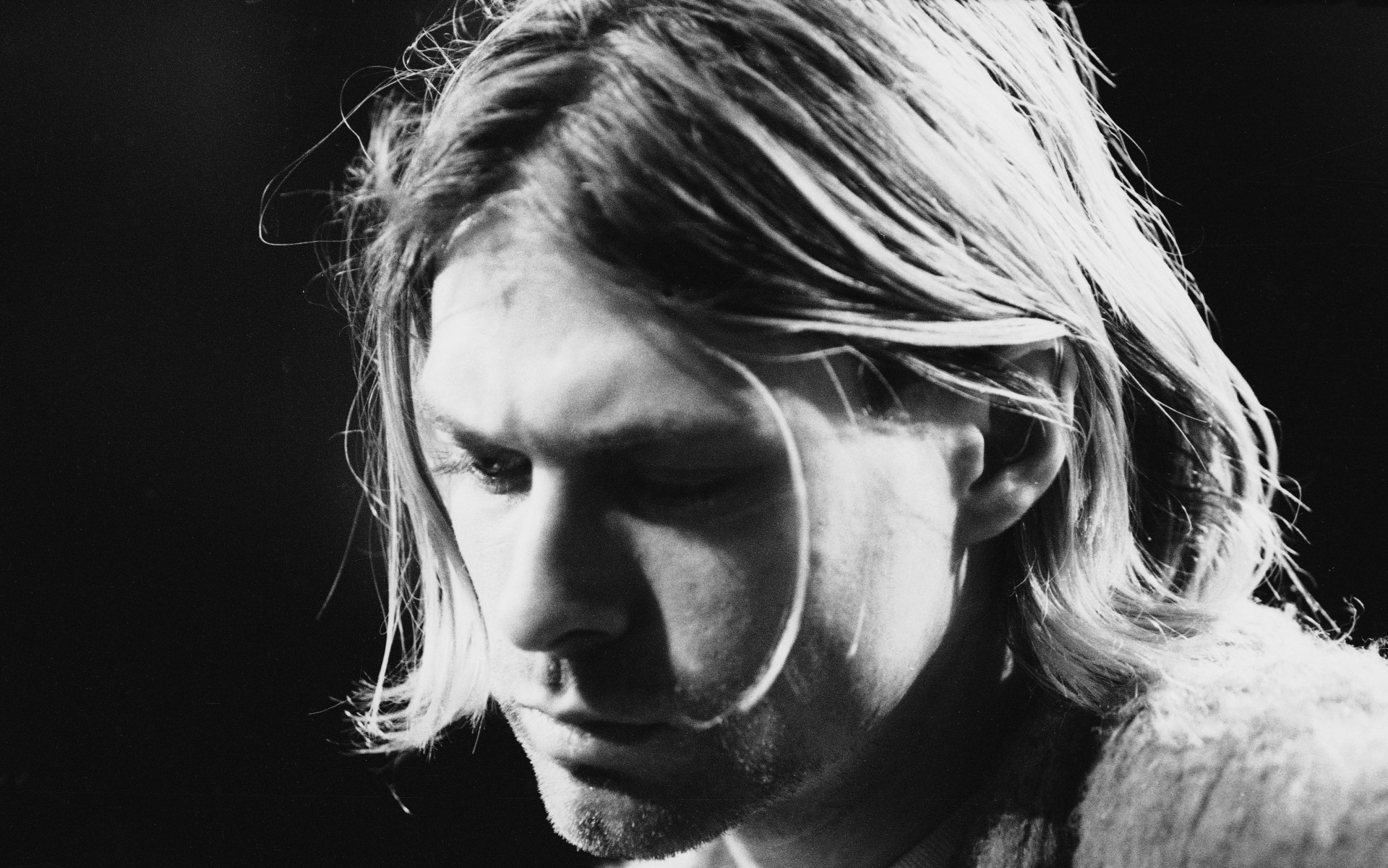 Kurt Cobain, Nirvana, Grunge, Bianco e nero, Ritratto, Full HD, sfondo per PC