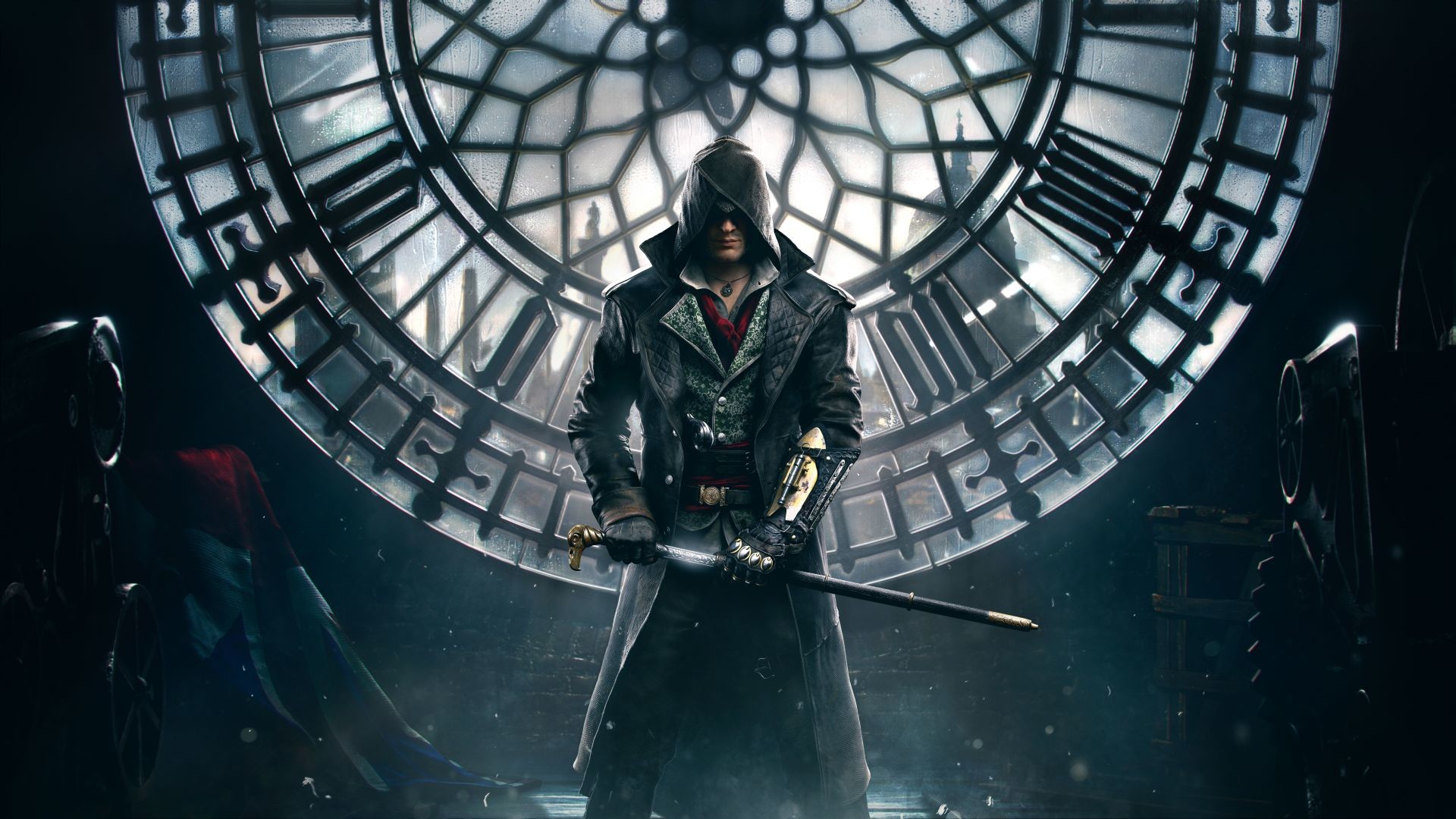 Jacob Frye, Assassin's Creed Syndicate, Quadrante dell'orologio, Big Ben, Bastone animato, wallpaper Full HD