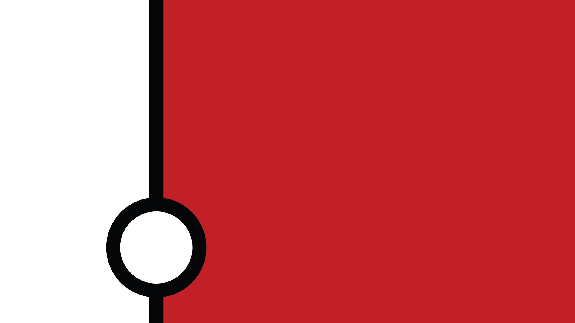 Poké Ball, Pokémon, Minimalista, Rosso, Full HD, sfondo per PC e portatile