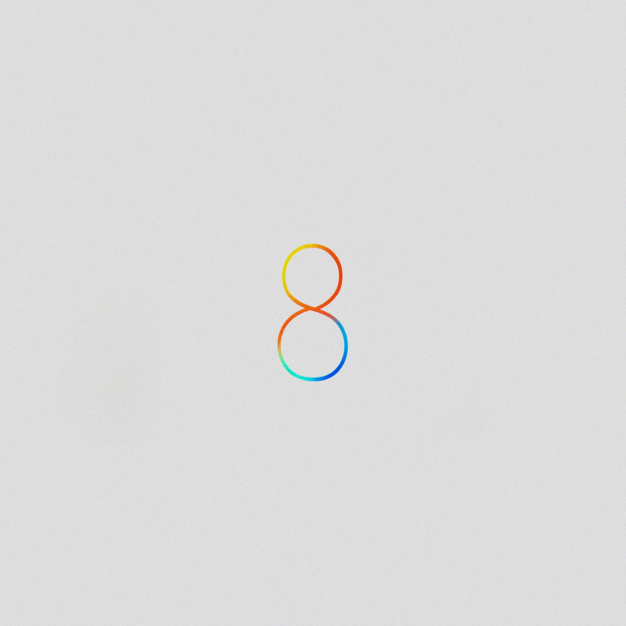 iOS 8, Logo iOS 8, Minimalista, Grigio chiaro, Full HD, wallpaper per tablet