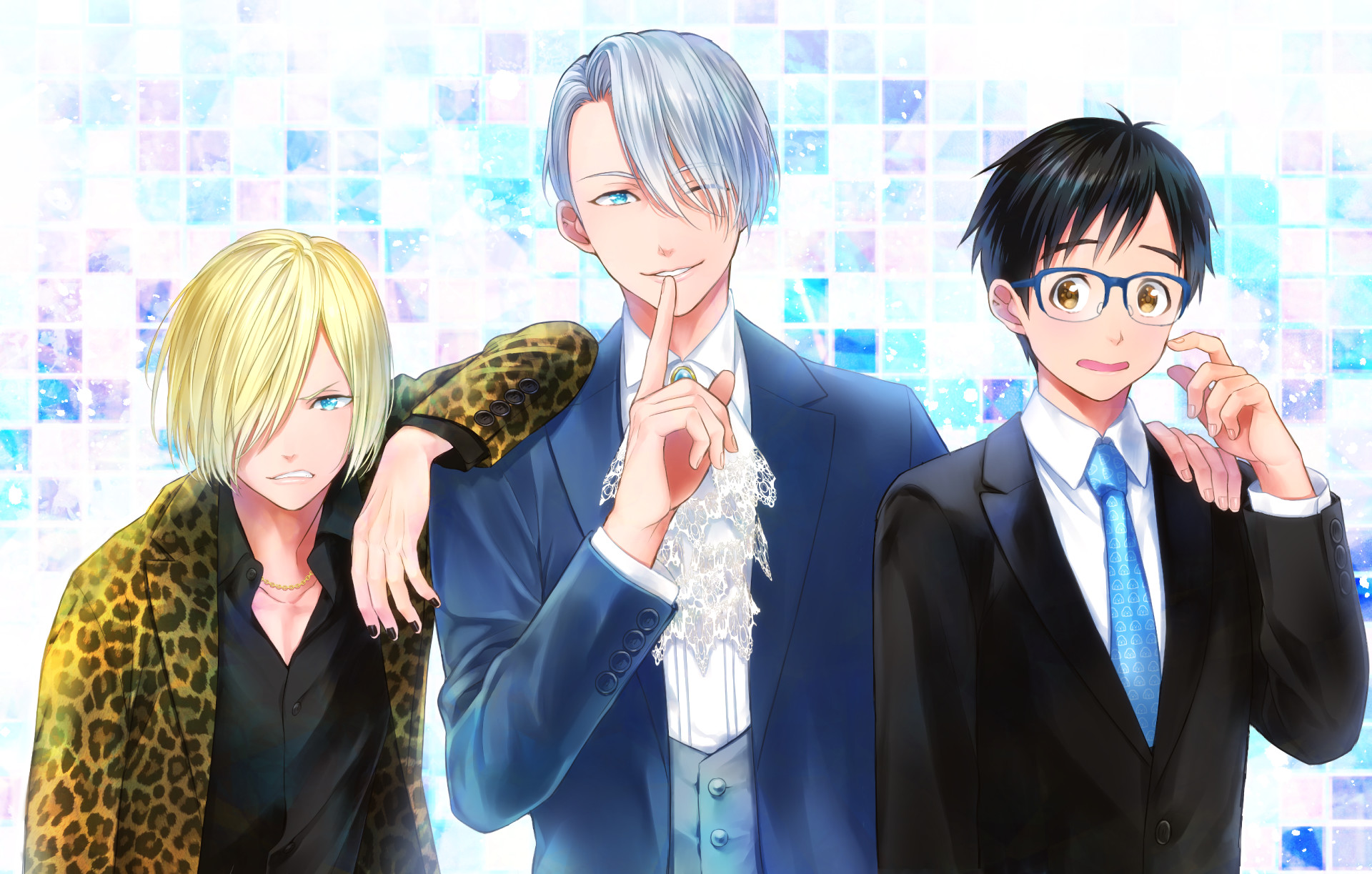 Yuri Plisetsky, Victor Nikiforov, Yuri Katsuki, Yuri!!! on Ice, Abiti eleganti, sfondo desktop