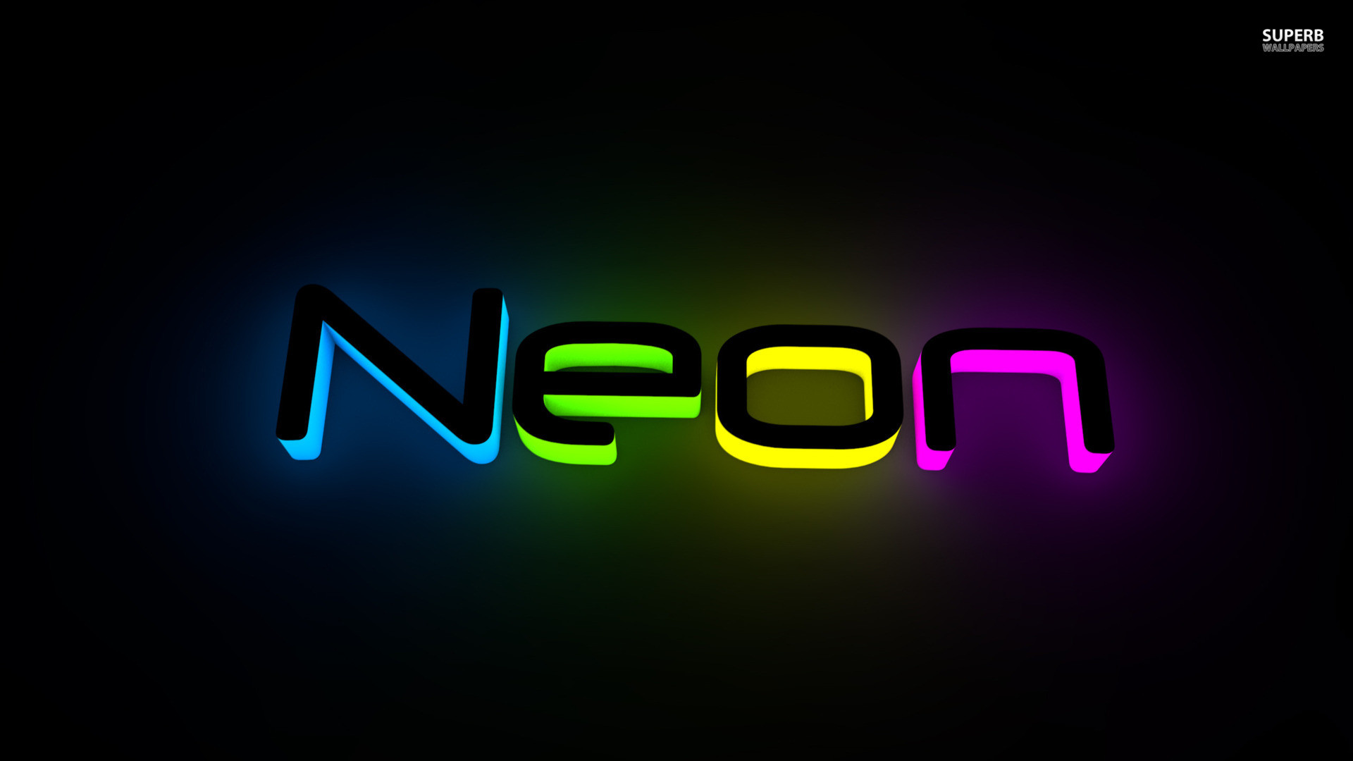 Scritta Neon, Lettere luminose, Colori vivaci, 1920x1080, sfondo per PC