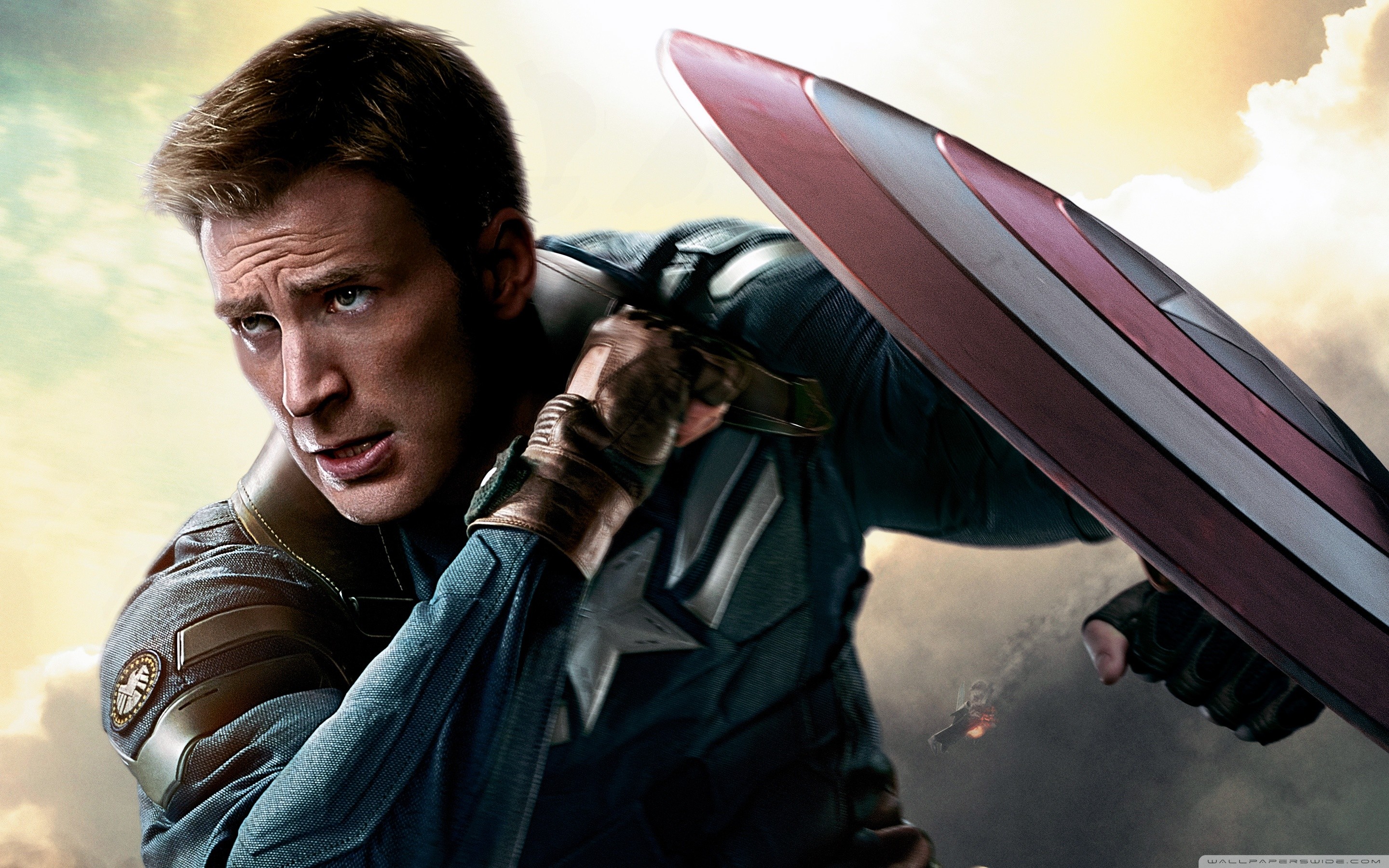 Capitan America, Chris Evans, Captain America: The Winter Soldier, Scudo, sfondo 2880x1800 per PC