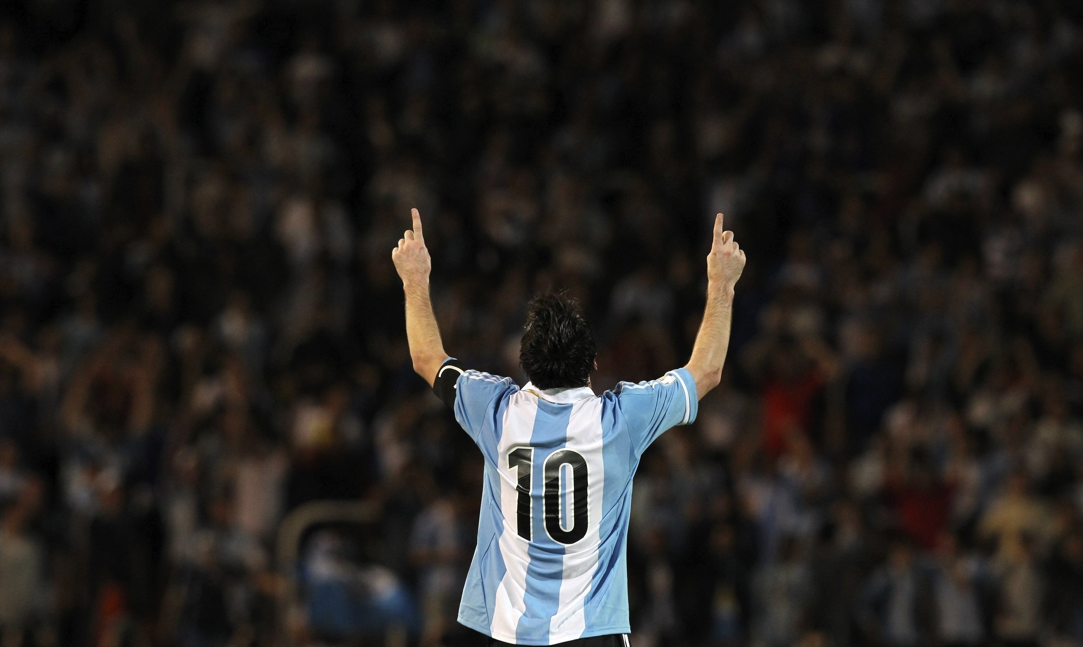 Nazionale argentina, Numero 10, Braccia alzate, Stadio, 2K, sfondo per portatile