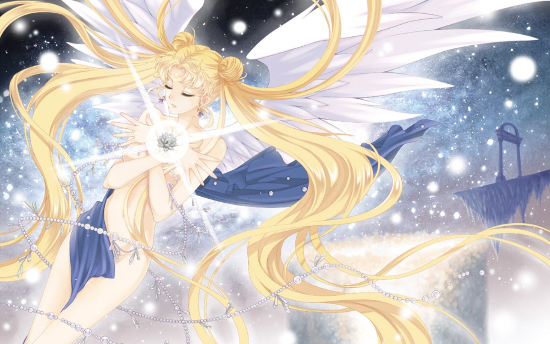 Eternal Sailor Moon, Sailor Moon, Ali, Luce, Full HD, sfondo per PC e portatile