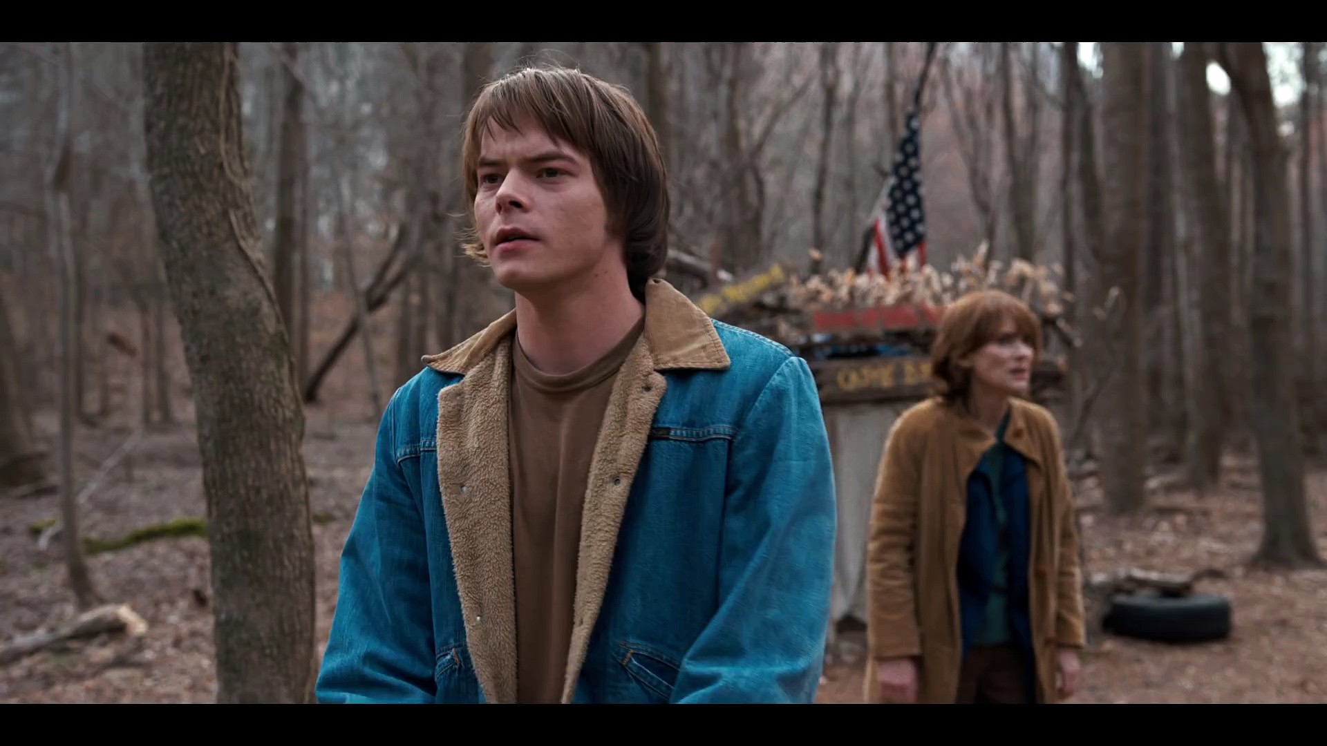 Jonathan Byers, Charlie Heaton, Joyce Byers, Stranger Things, Bosco, sfondo 1920x1080 per PC