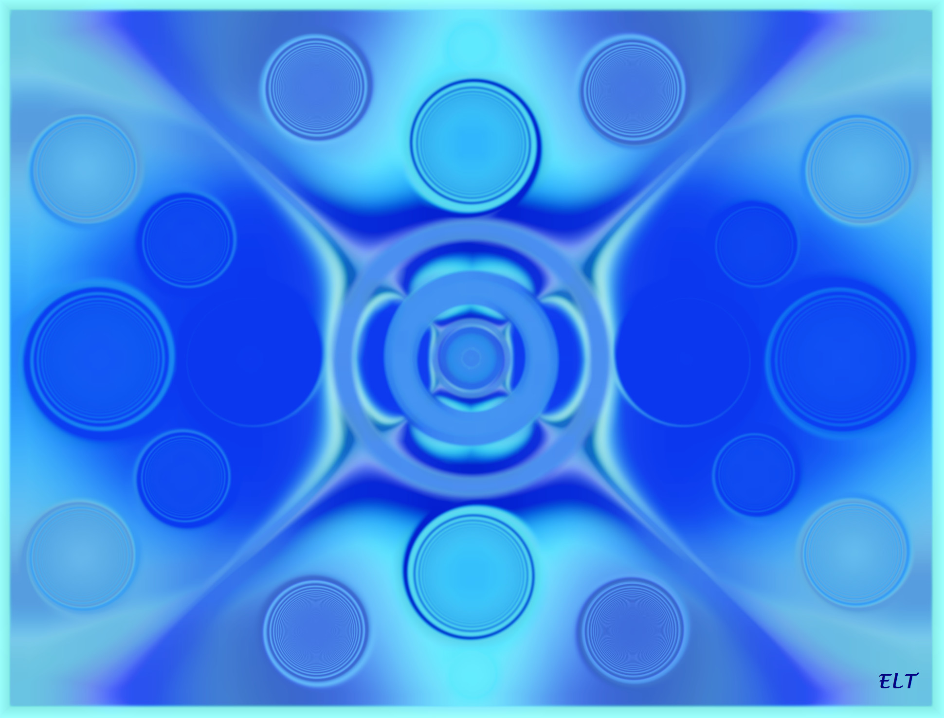 Cerchi, Simmetria, Azzurro, Astratto, Full HD, schermata di blocco iPad