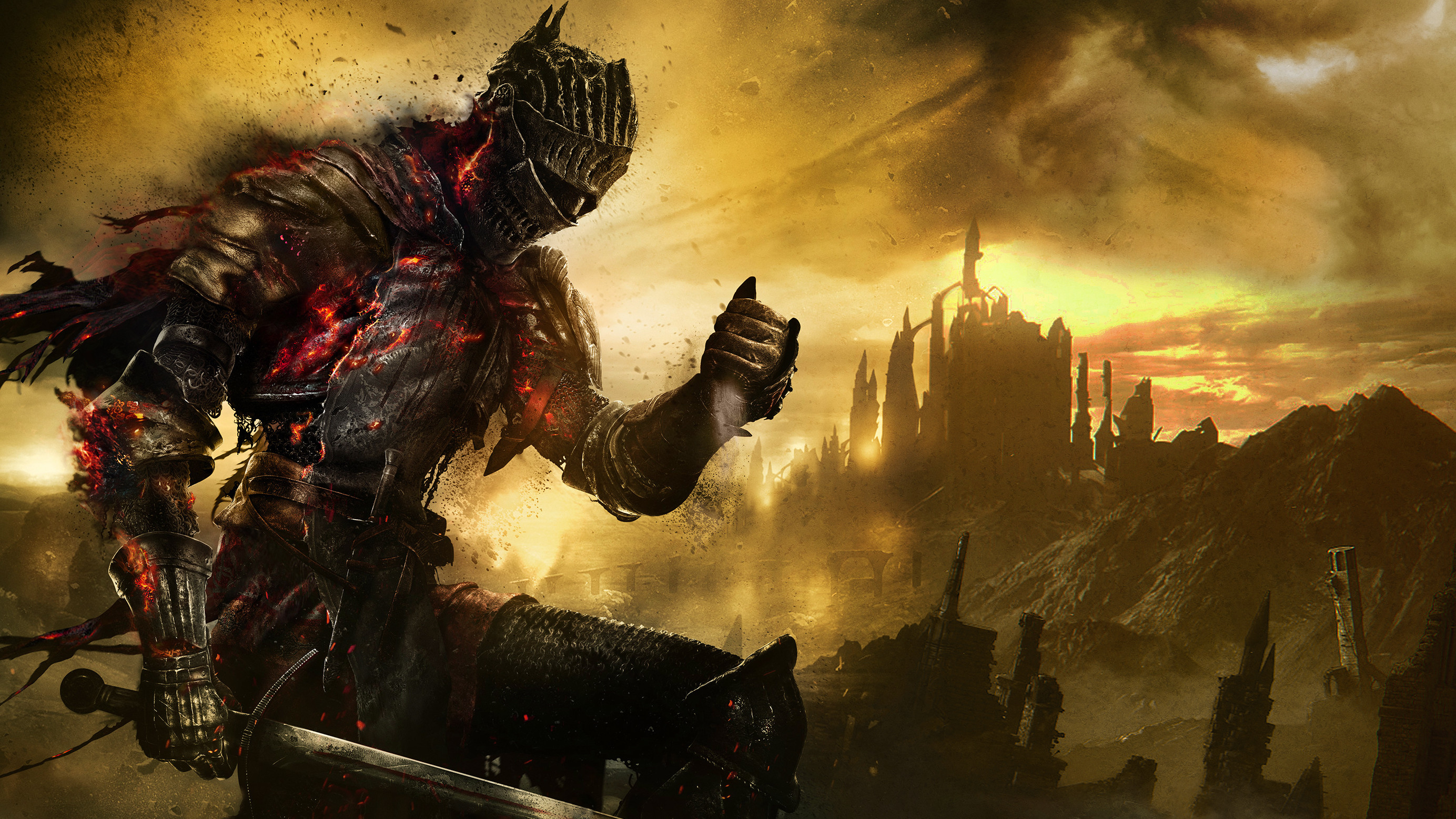 Senza Luce, Dark Souls III, Lothric, Cavaliere, Braci, 2K, sfondo per PC