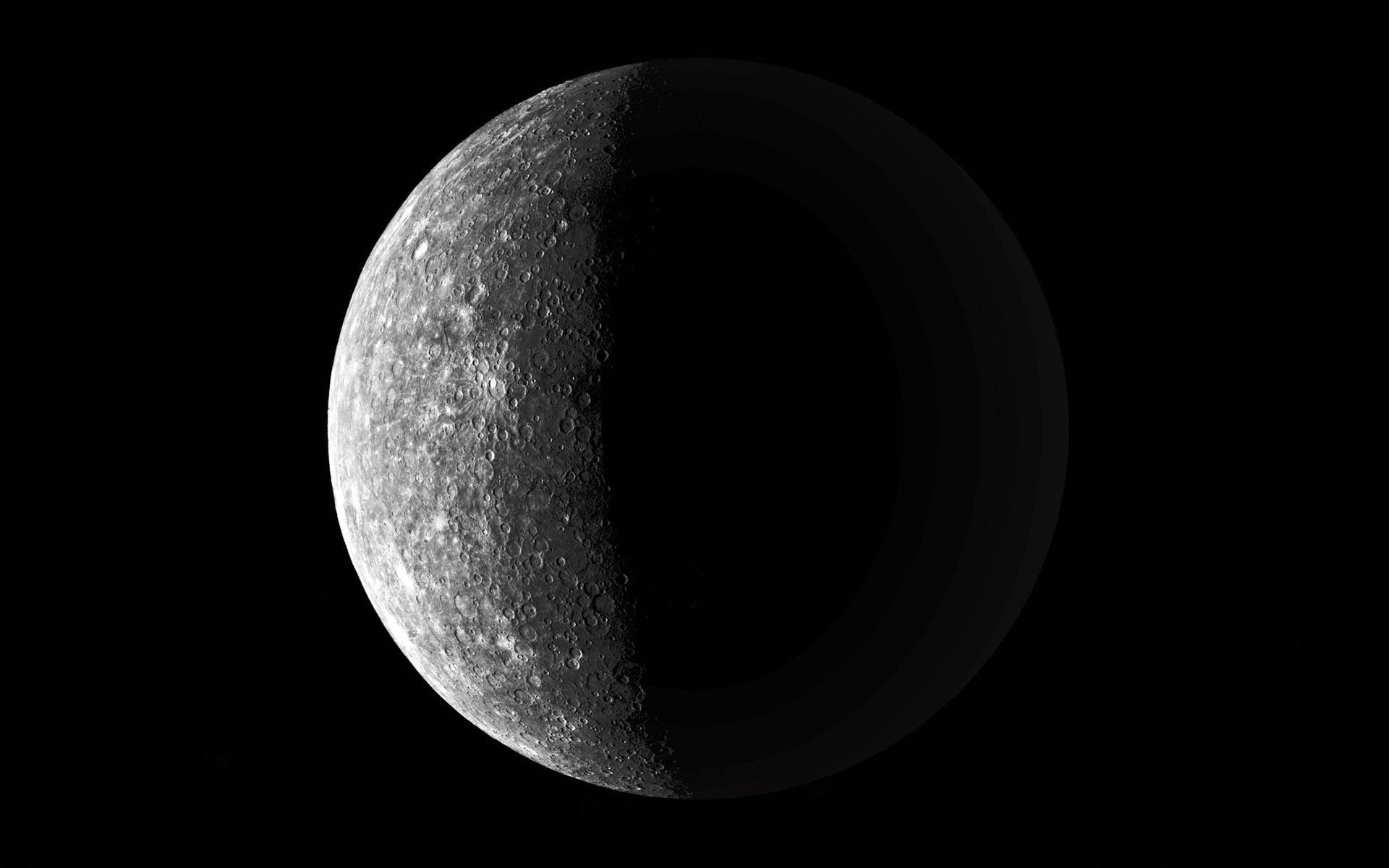 Luna, Falce di luna, Sfondo nero, Spazio, Full HD, wallpaper per PC