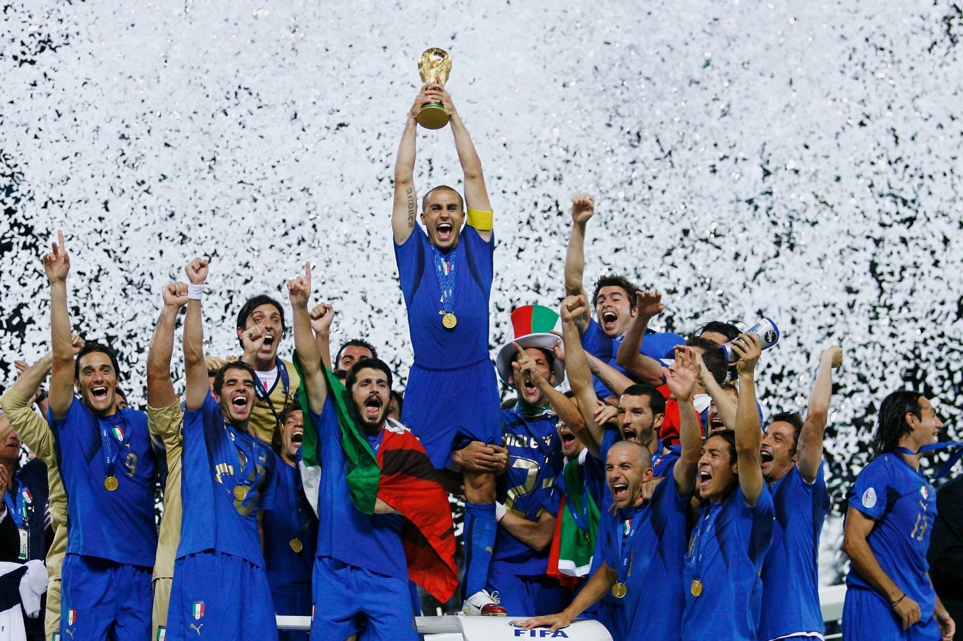 Alessandro Del Piero, Nazionale italiana, Mondiali 2006, Coppa del Mondo, Festa, sfondo Full HD