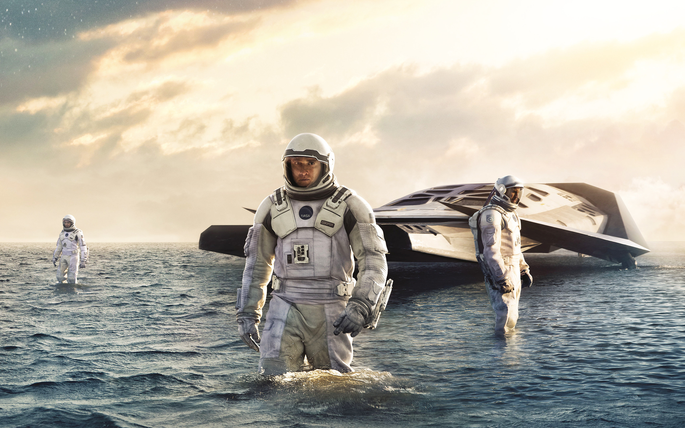 Interstellar, Astronauti, Pianeta d'acqua, Matthew McConaughey, 2880x1800, immagine di sfondo