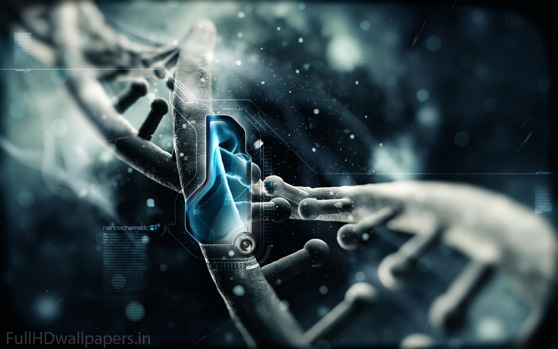DNA, Doppia elica, Biotecnologia, Arte digitale, 1920x1200, sfondo MacBook Pro