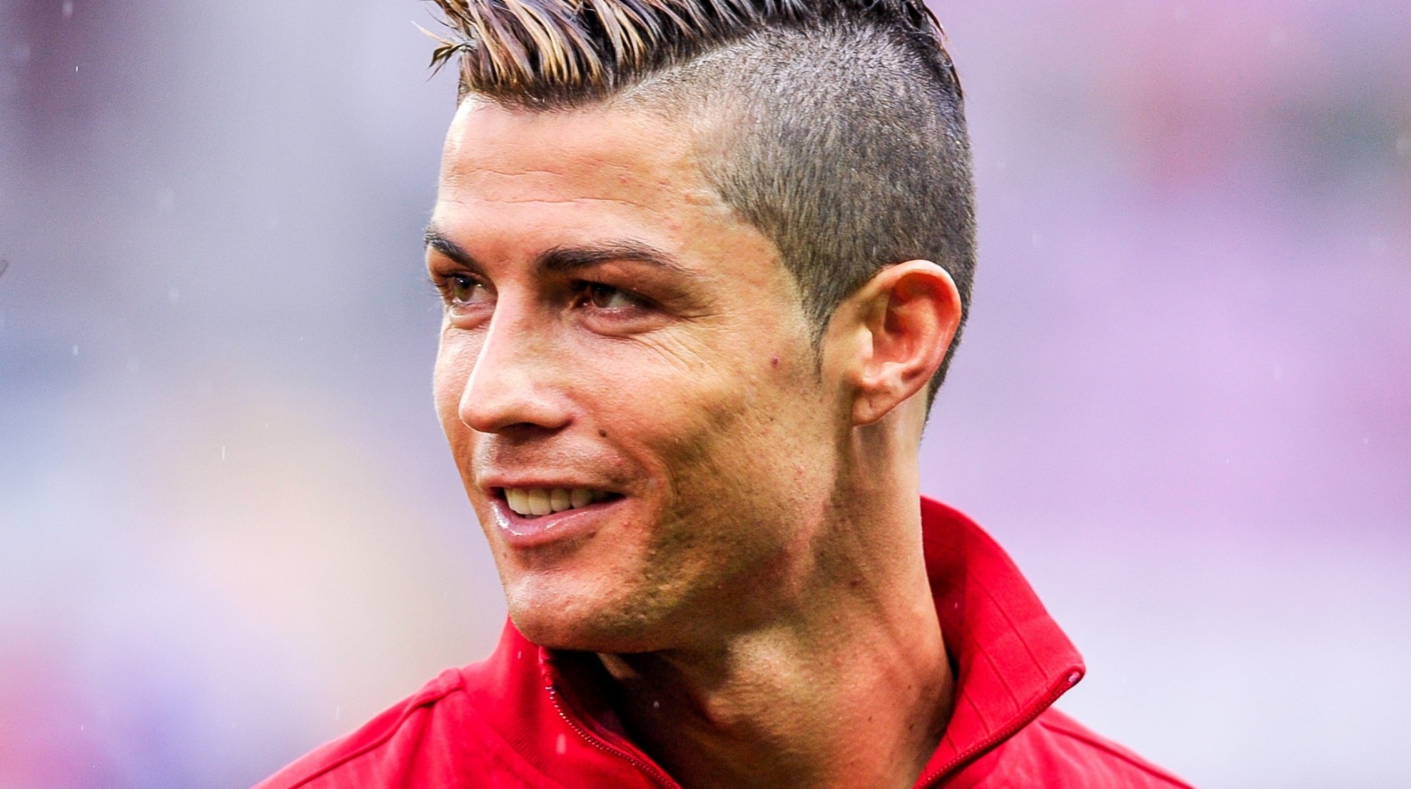 Cristiano Ronaldo, Primo piano, Sorriso, Taglio di capelli, Full HD, sfondo desktop