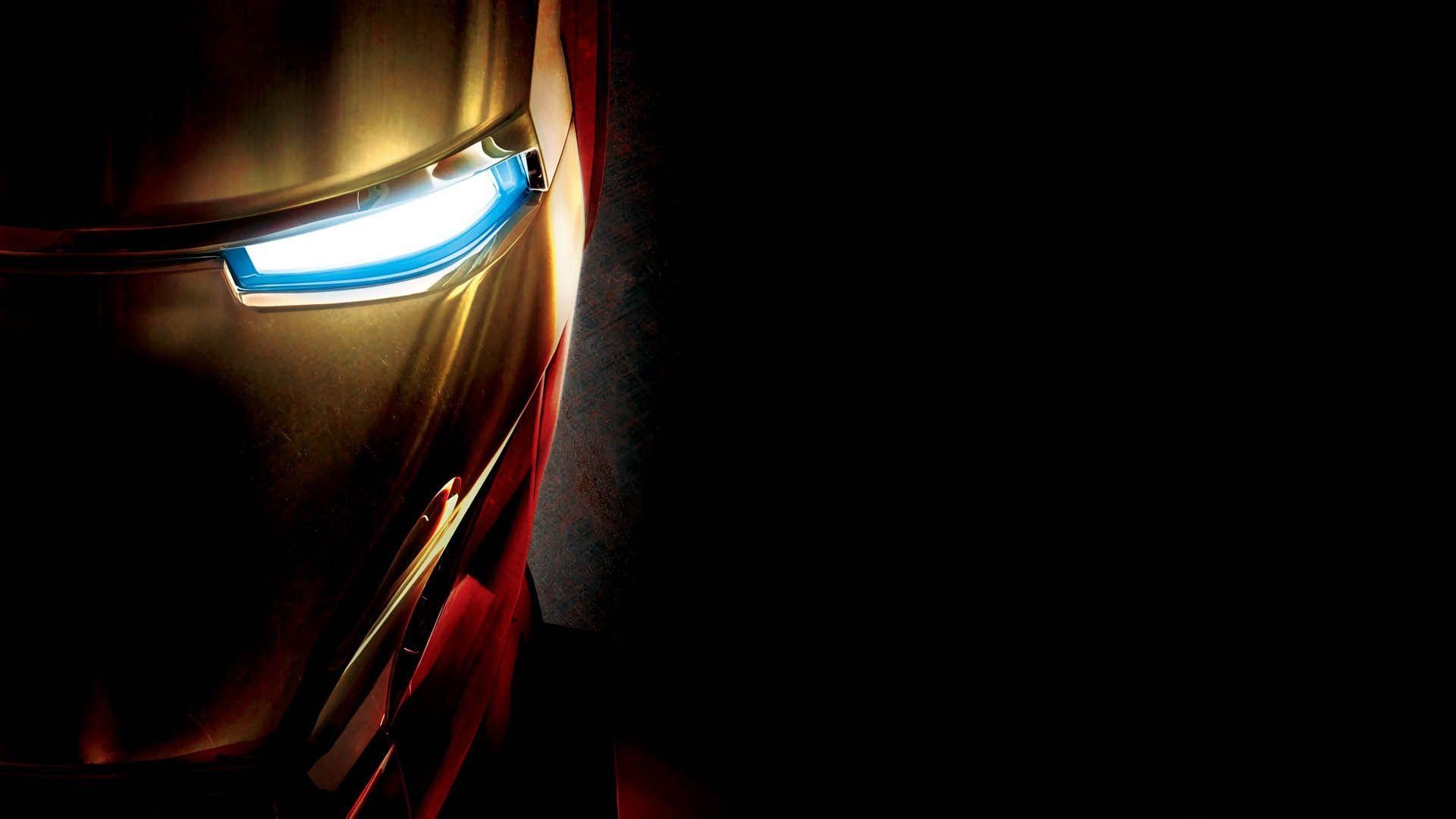 Iron Man, Casco, Occhi luminosi, Primo piano, 1920x1080, immagine di sfondo