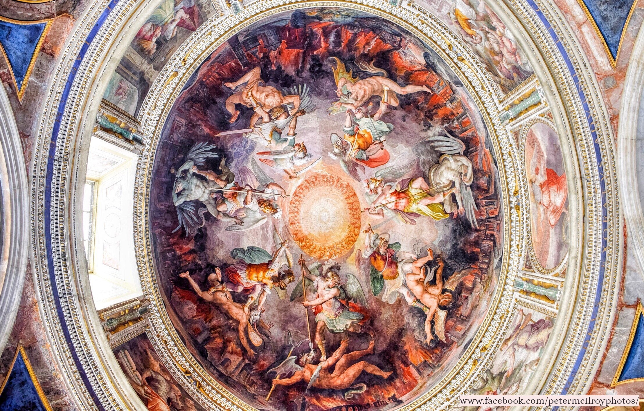 Affresco, Cupola, Soffitto dipinto, Roma, Arte rinascimentale, Full HD, wallpaper per portatile