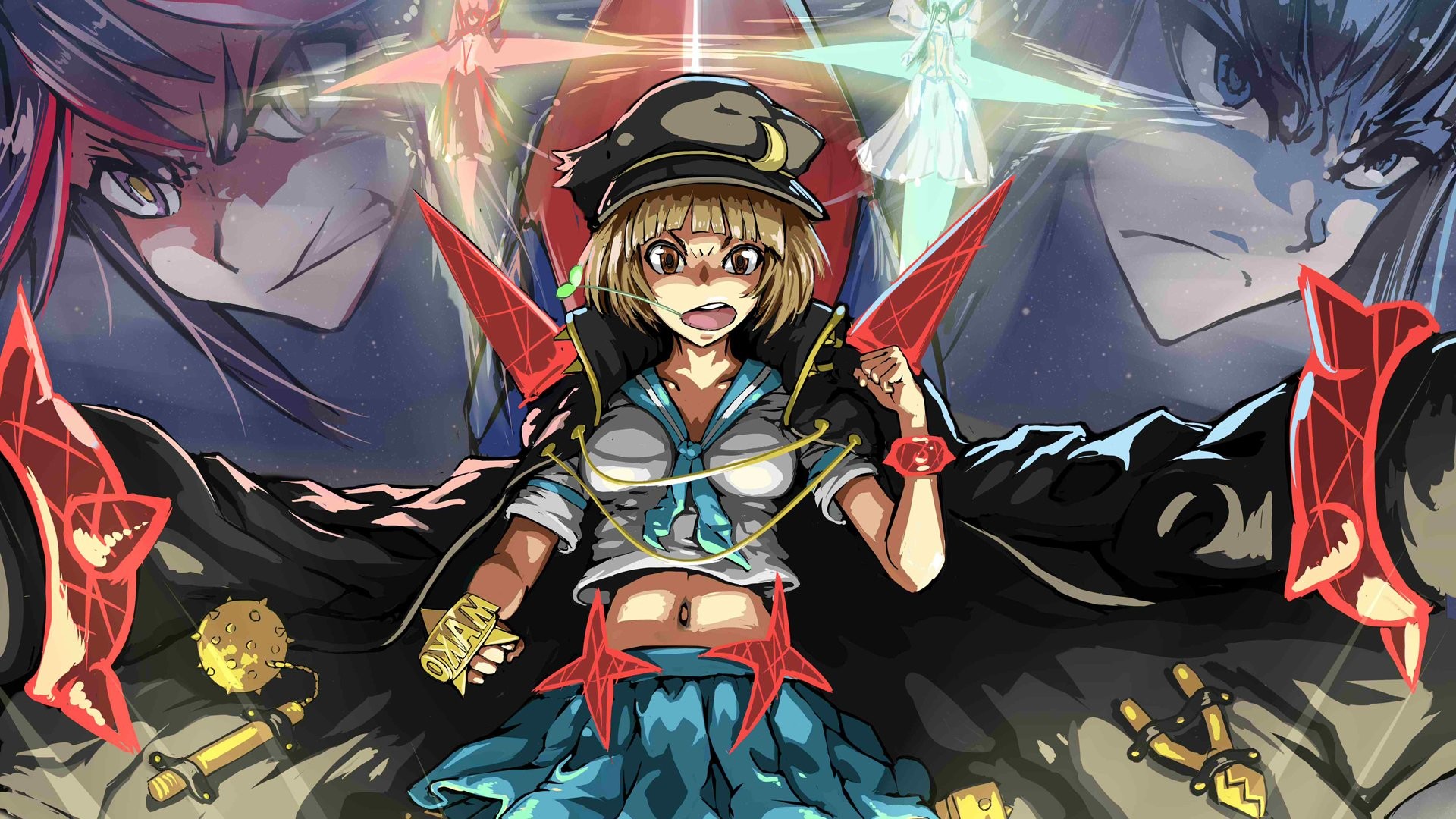 Mako Mankanshoku, Kill la Kill, Ryuko Matoi, Satsuki Kiryuin, 16:9 Full HD, sfondo widescreen
