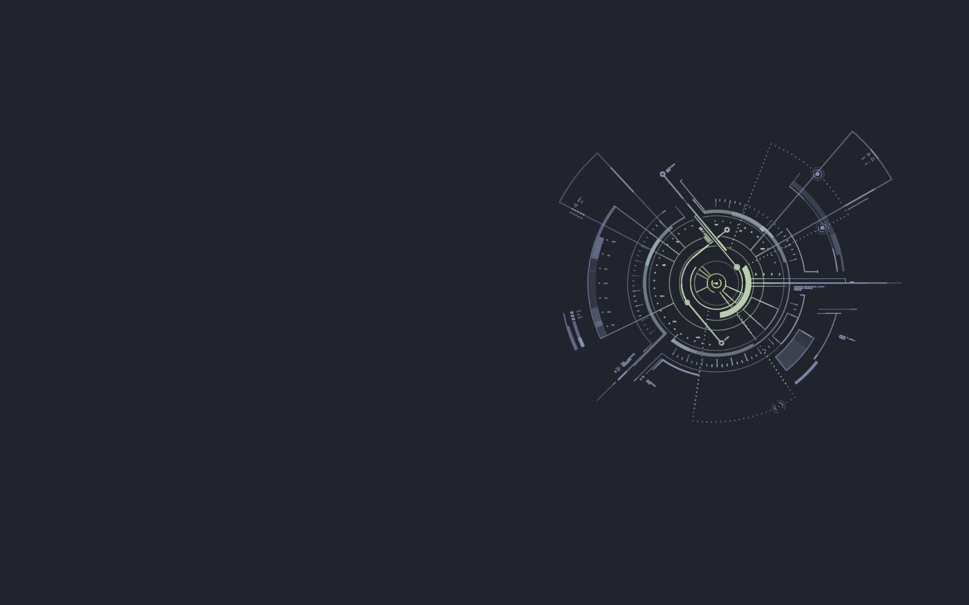 HUD, Minimalismo, Sfondo grigio, Full HD, wallpaper per PC