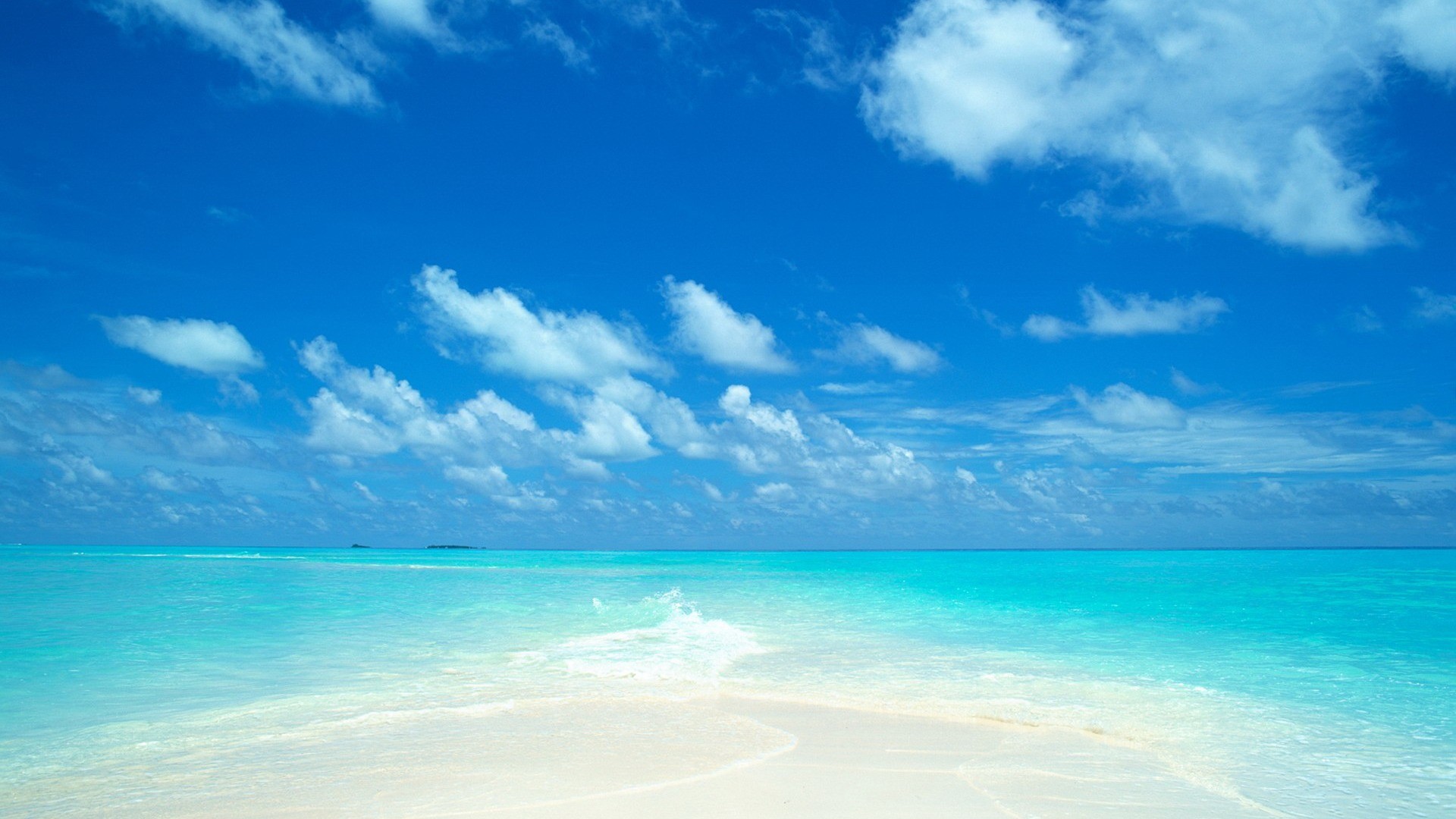 Mare turchese, Cielo azzurro, Banco di sabbia, 1920x1080, sfondo per PC