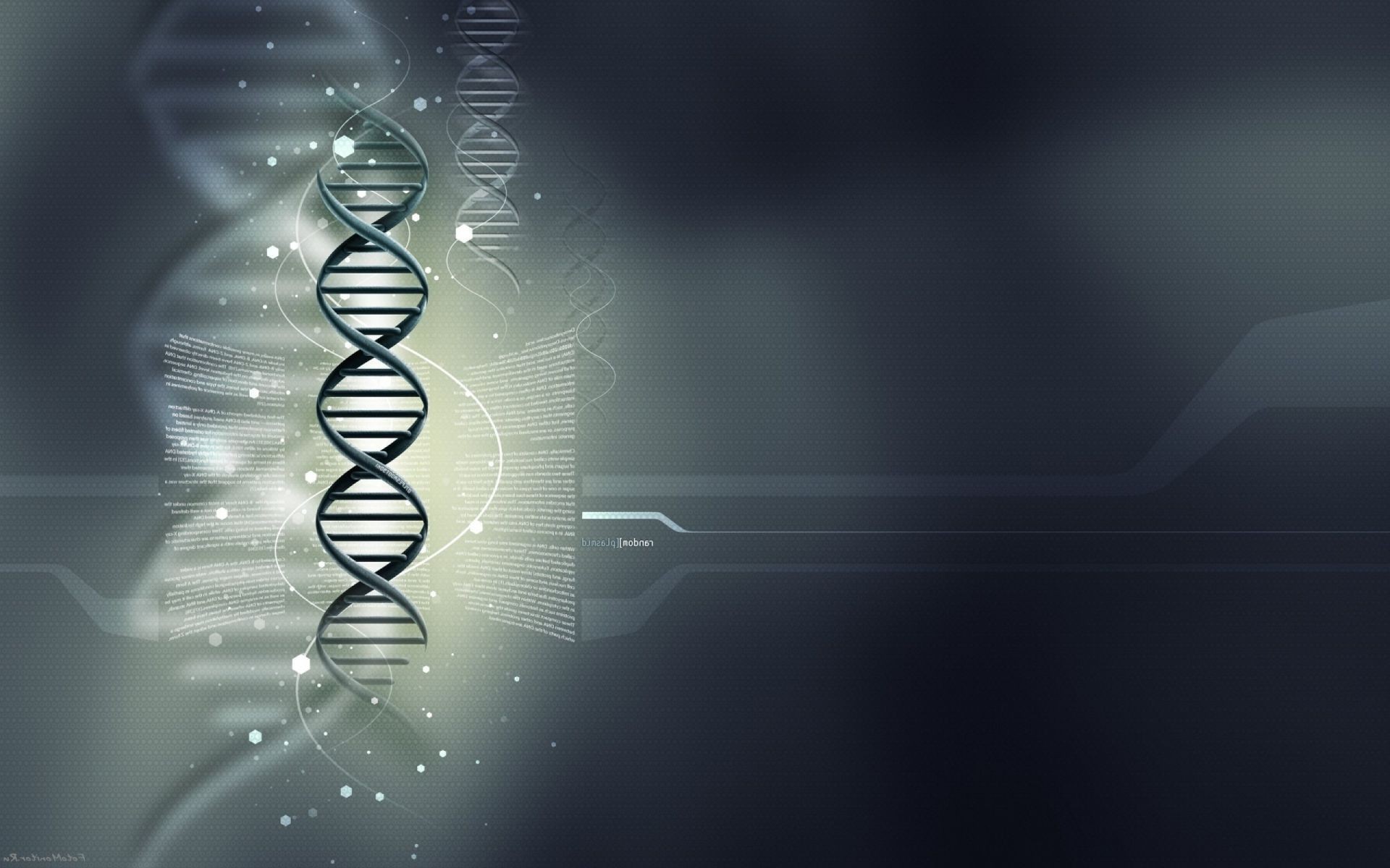 DNA, Doppia elica, Grigio, 1920x1200, immagine di sfondo