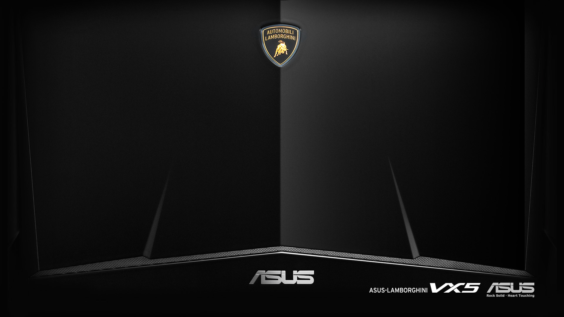 ASUS Lamborghini VX5, Lamborghini, Logo, Sfondo nero, Full HD, wallpaper per computer