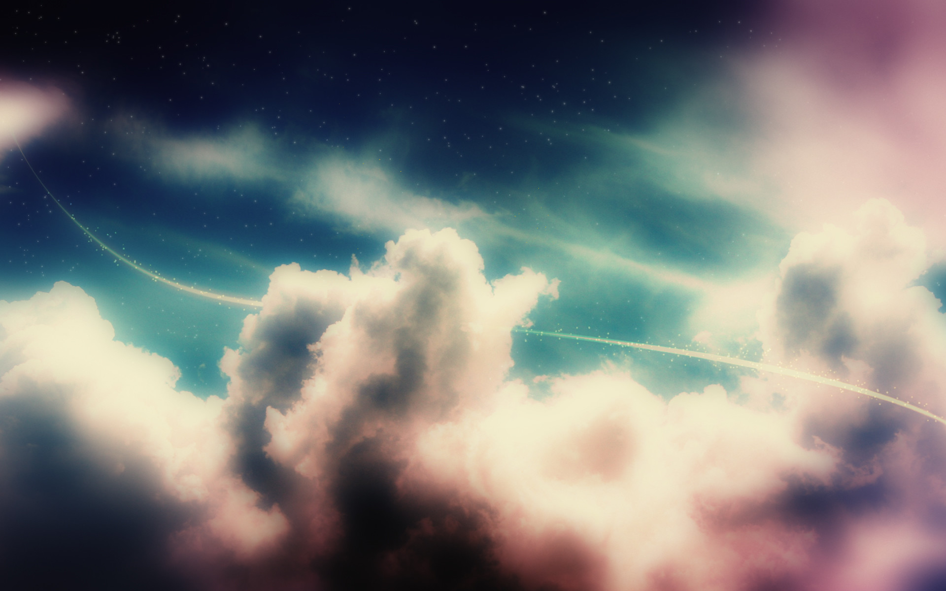 Nuvole, Cielo, Arte surreale, Full HD, wallpaper per computer