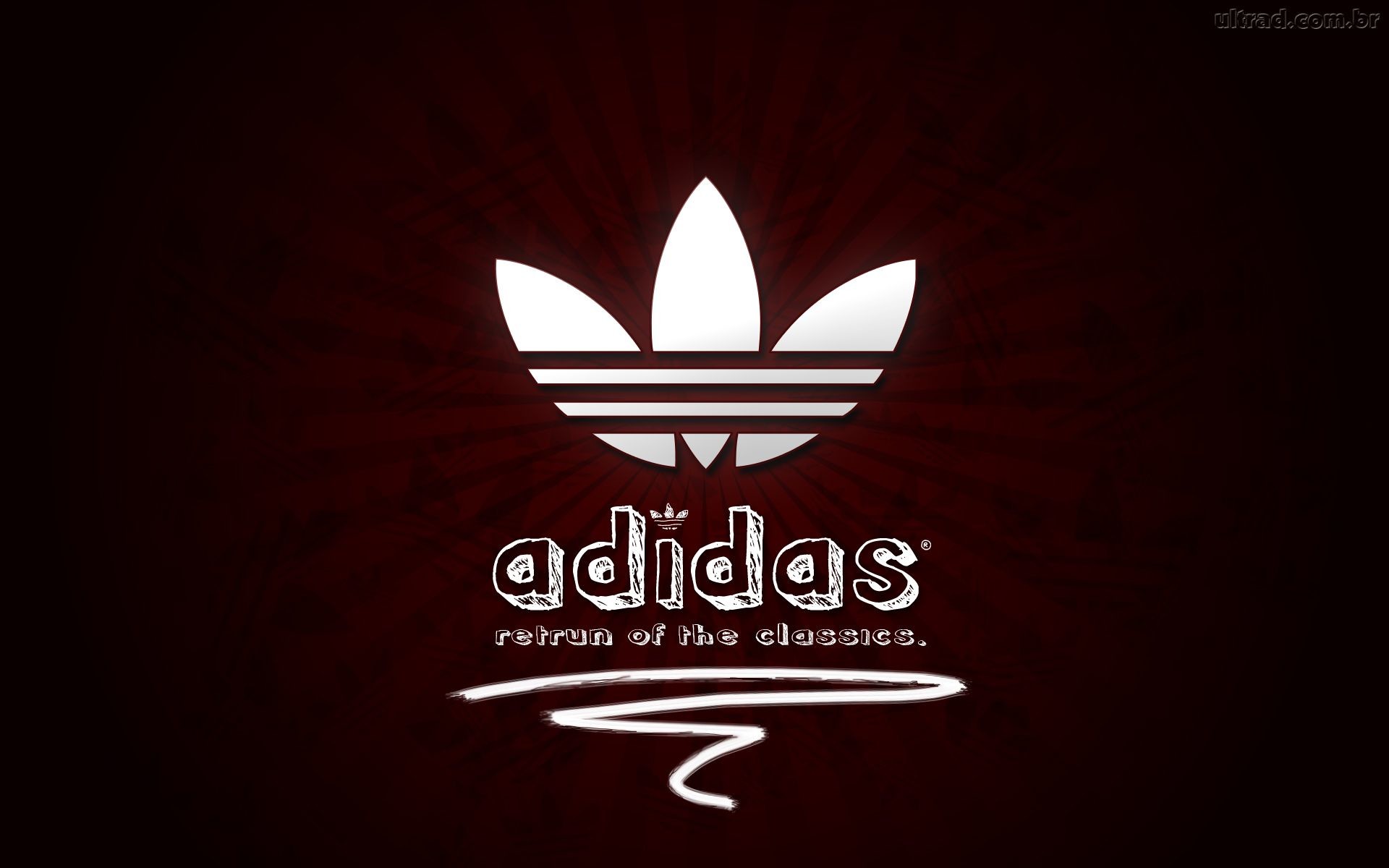 Adidas Originals, Return of the Classics, Trifoglio, Sfondo rosso scuro, wallpaper desktop Full HD